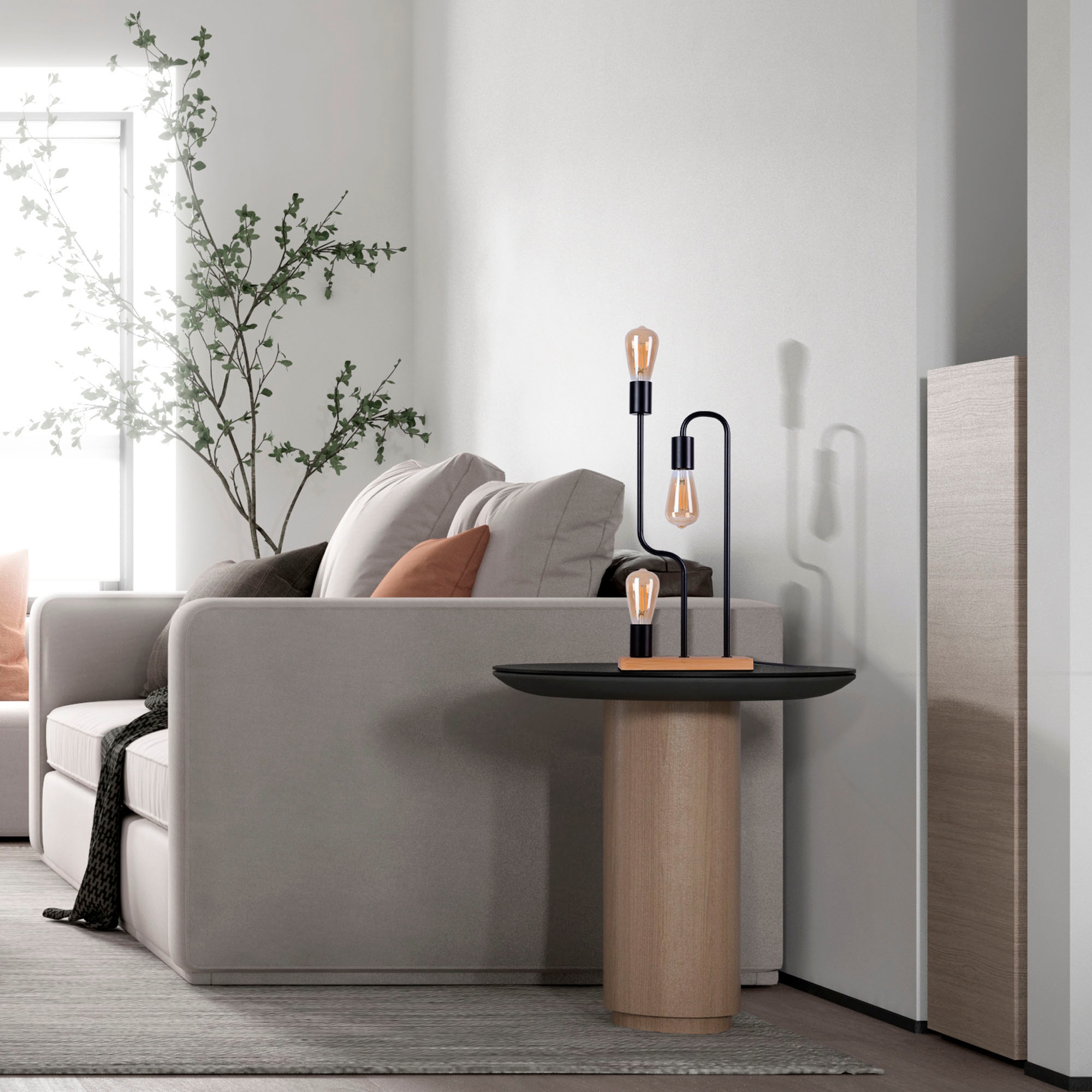 Paco Home Tischleuchte »GERALT«, Leuchtmittel E27 | ohne Leuchtmittel, LED  Wohnzimmer Schlafzimmer Esszimmer Leselampe Deko E27