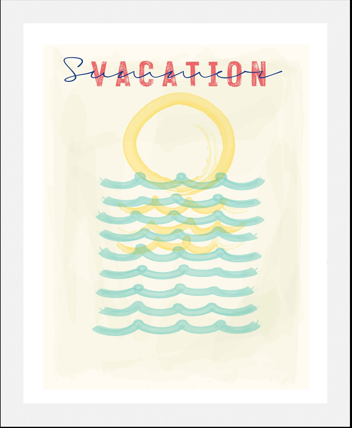 queence Bild »Sommer«, Schriftzüge-Schriftzug-Sprüche & Texte-Motivationsbilder-Meer-Meer Bilder, (1 St.), HD Premium Poster-Druck inkl. Holzrahmen