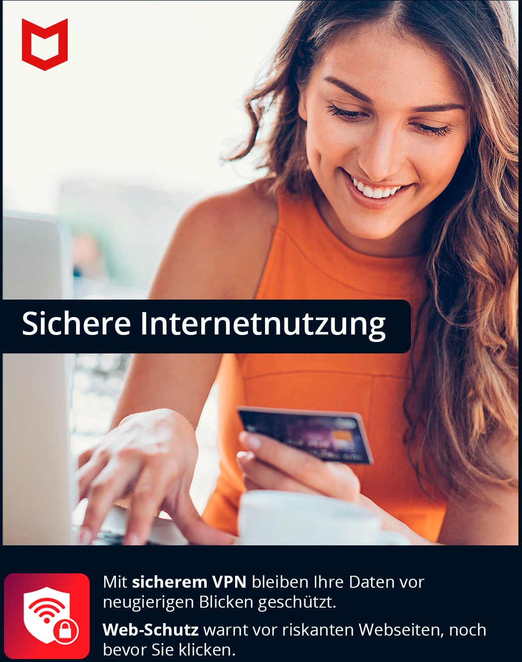 McAfee Virensoftware »McAfee Total Protection 5 Geräte - 1 Jahr«, Download Code in einer Box / Windows, Mac, iOS, Android