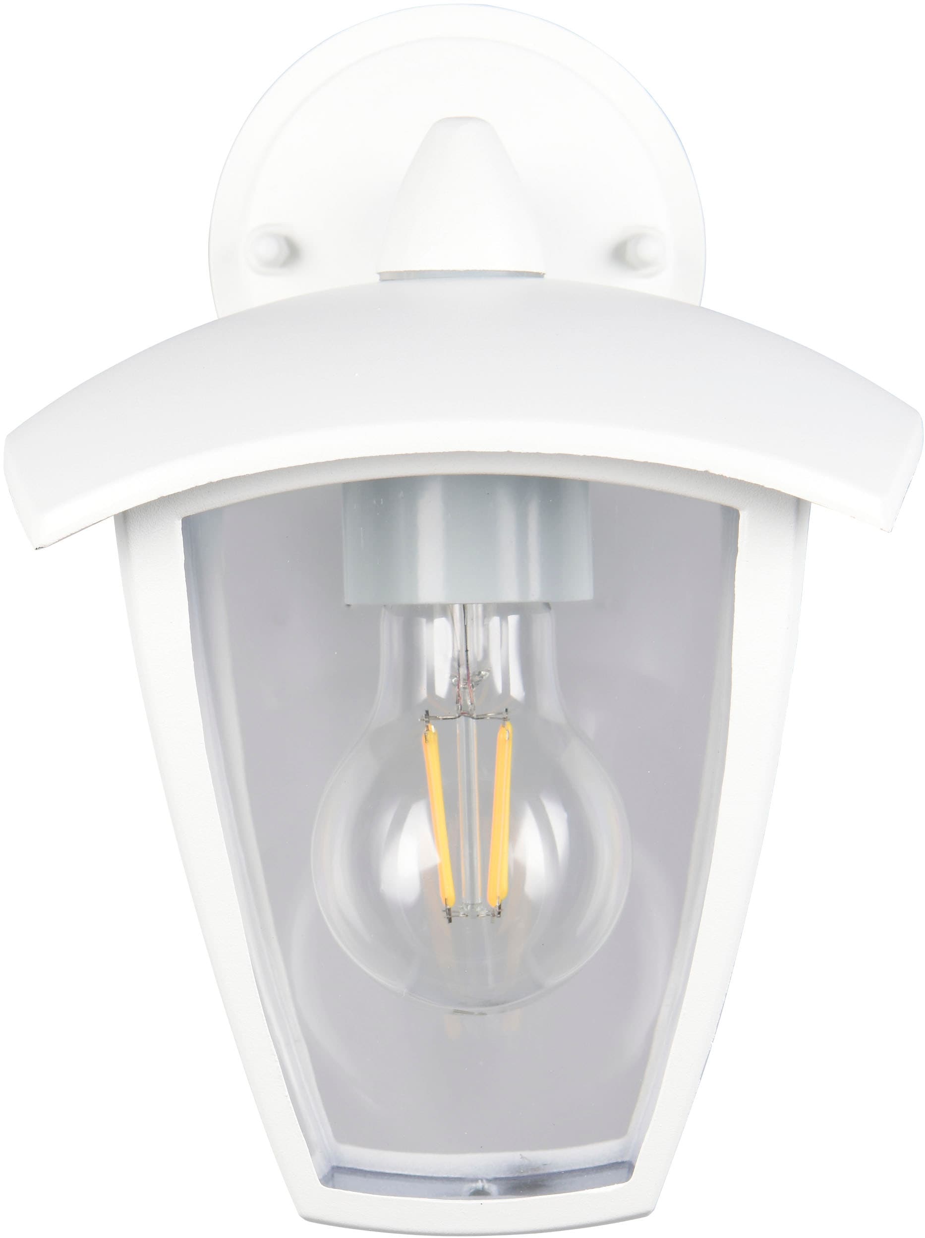 TRIO Leuchten Außen-Wandleuchte »VENTA, Laterne Hauswand Fassadenbeleuchtung, exkl 1x E27 max 10W, IP44« E27 1 Stk. warmweiß - kaltweiß Wandlampe Laternen-Optik, abwärts gerichtet, Schirm Kunststoff