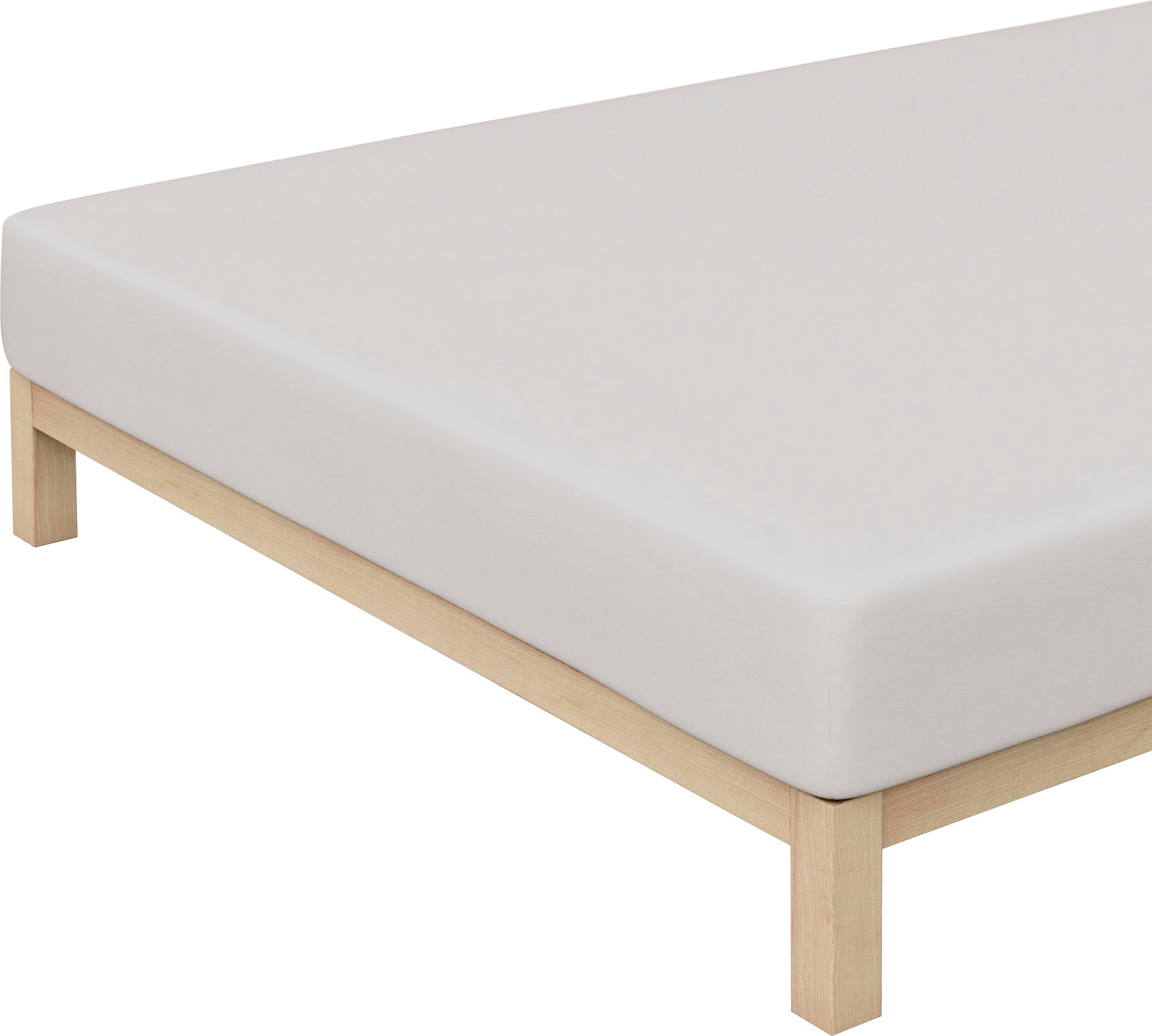 Schlafgut Spannbettlaken »PURE Bio-Baumwolle mit Elasthan, dehnbar blickdicht, straff, Bettlaken«, PREMIUM Laken für Matratzen bis 30cm Höhe, in 90x200, 140x200, 180x200