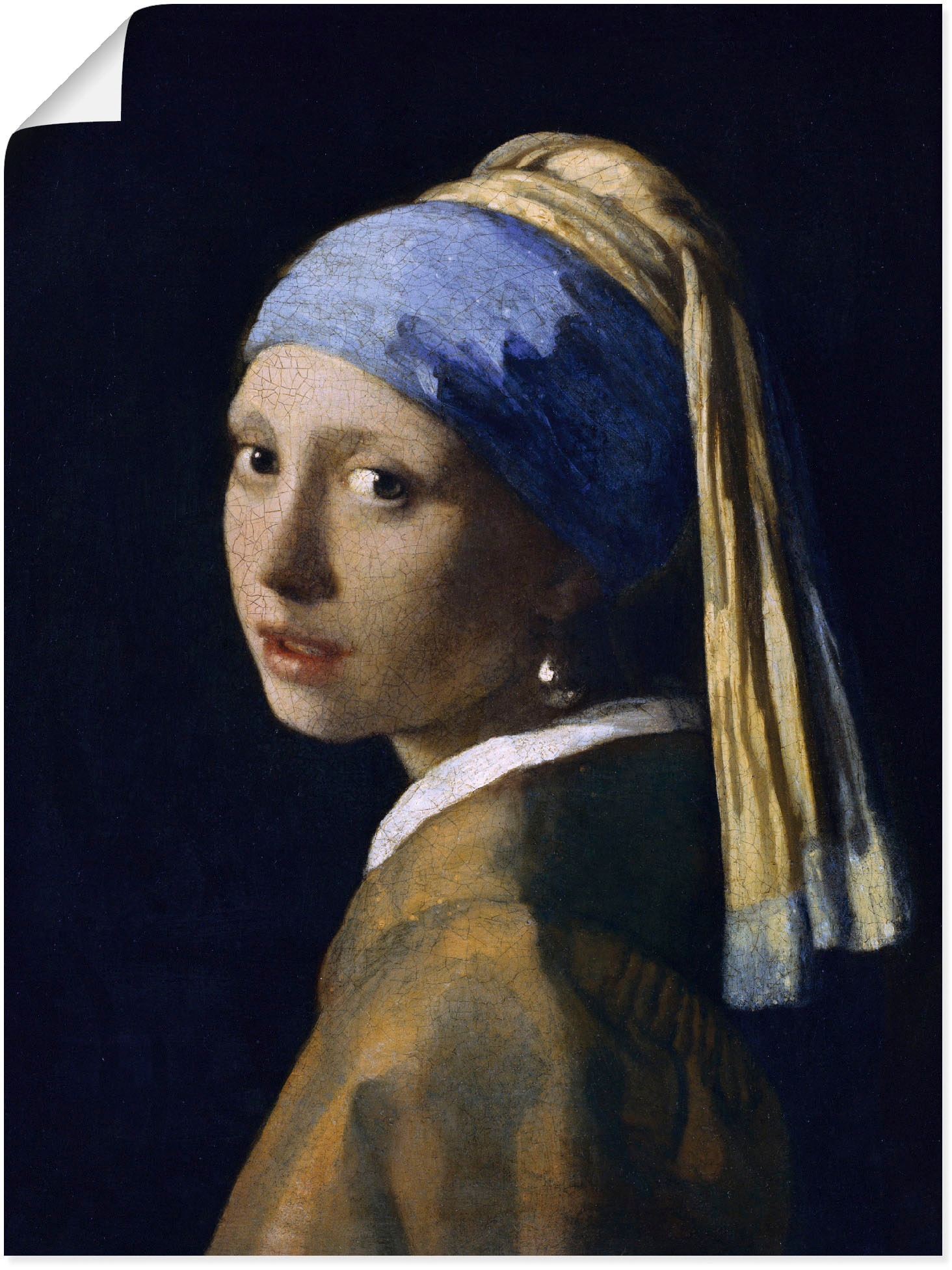 Wandbild »Das Mädchen mit dem Perlenohrgehänge«, Frau, (1 St.), als Leinwandbild,...