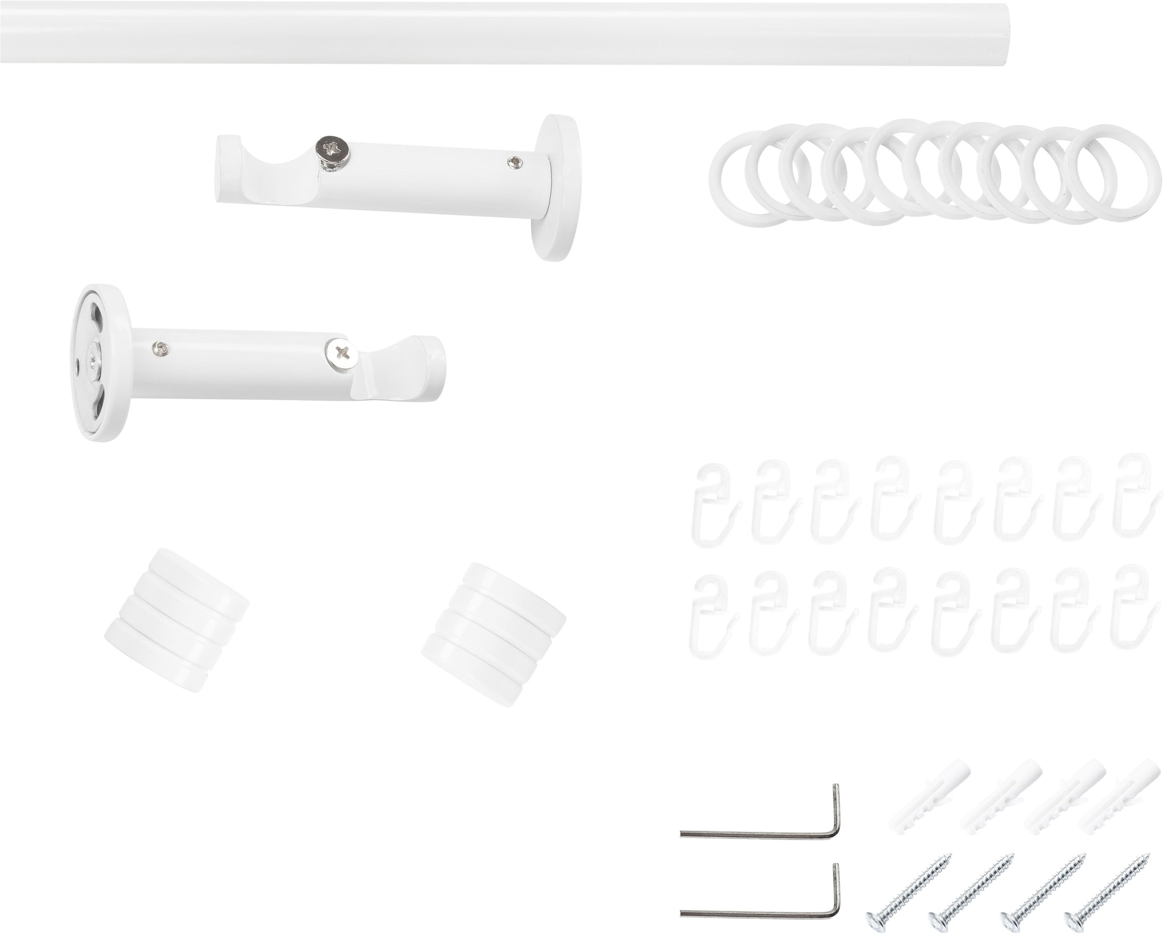 SN DECO GROUP Gardinenstange Ø 19 mm 1 läufig-läufig Fixmaß;kürzbar