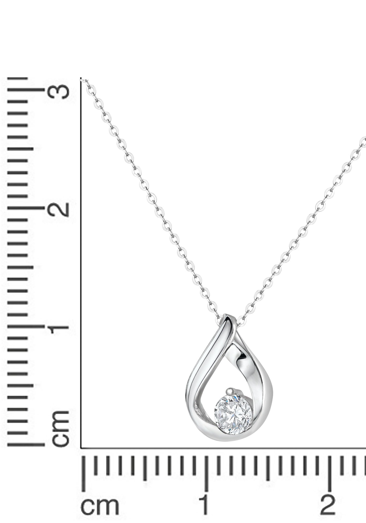 Firetti Kette mit Anhänger »Schmuck Geschenk Silber 925 Halsschmuck Halskette Ankerkette«, mit Zirkonia (synth.)