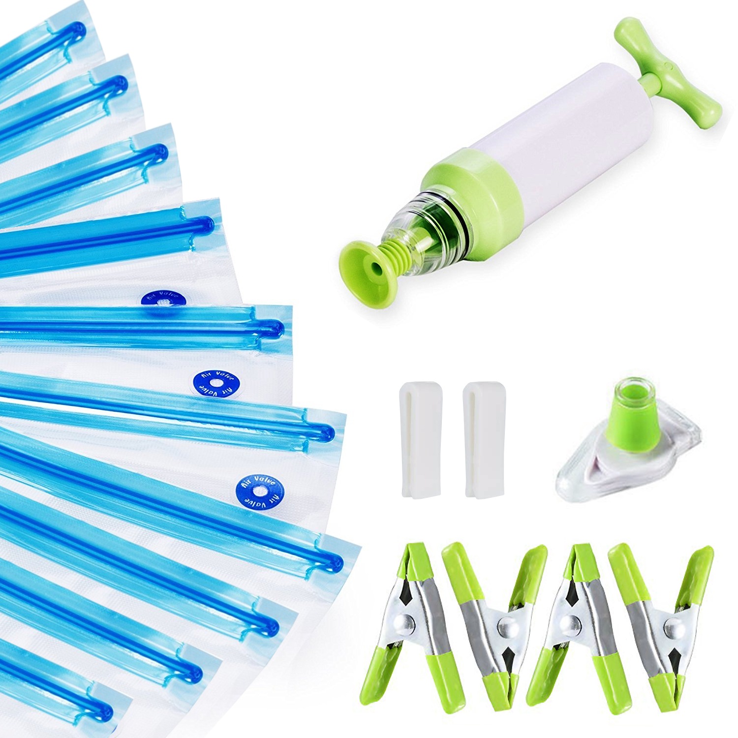 LA VAGUE Sous-Vide Stick »SOUS-CHEF«, Set (Handpumpe, Beutel, Klemmen, Vakuum-Flaschenverschluss)