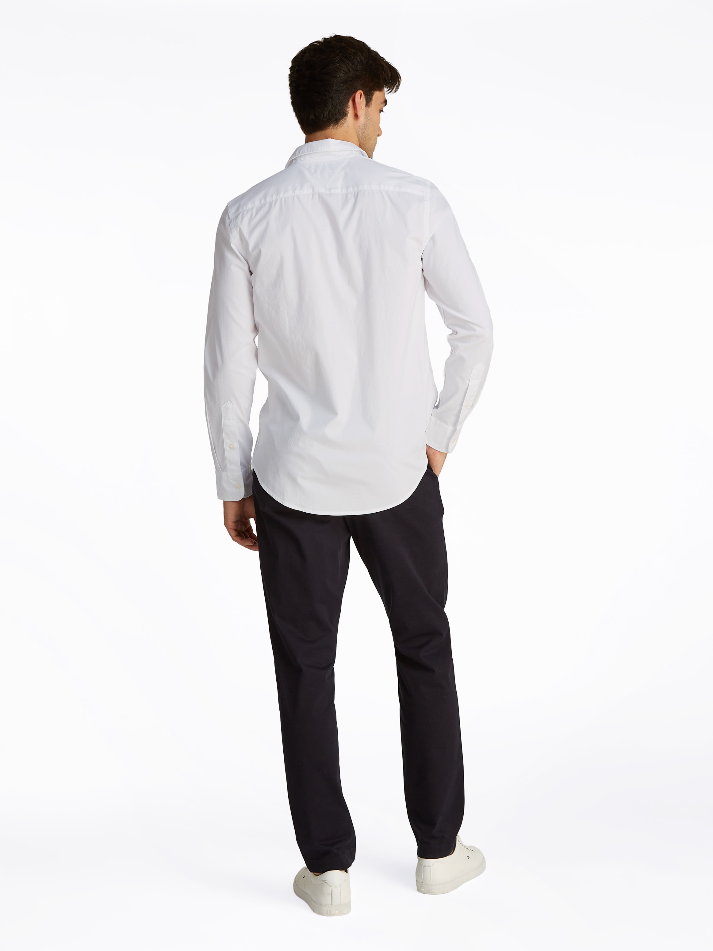 Tommy Hilfiger Businesshemd »FLEX POPLIN KENT COLLAR SF SHIRT«, mit Logostickerei