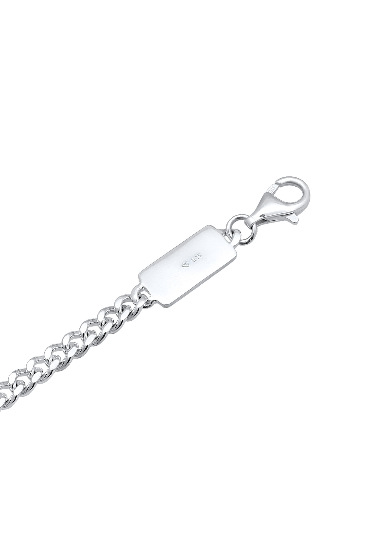Kuzzoi Armkette »Armband Basic Männer Panzerkette Massiv Perlen 925 Silber«