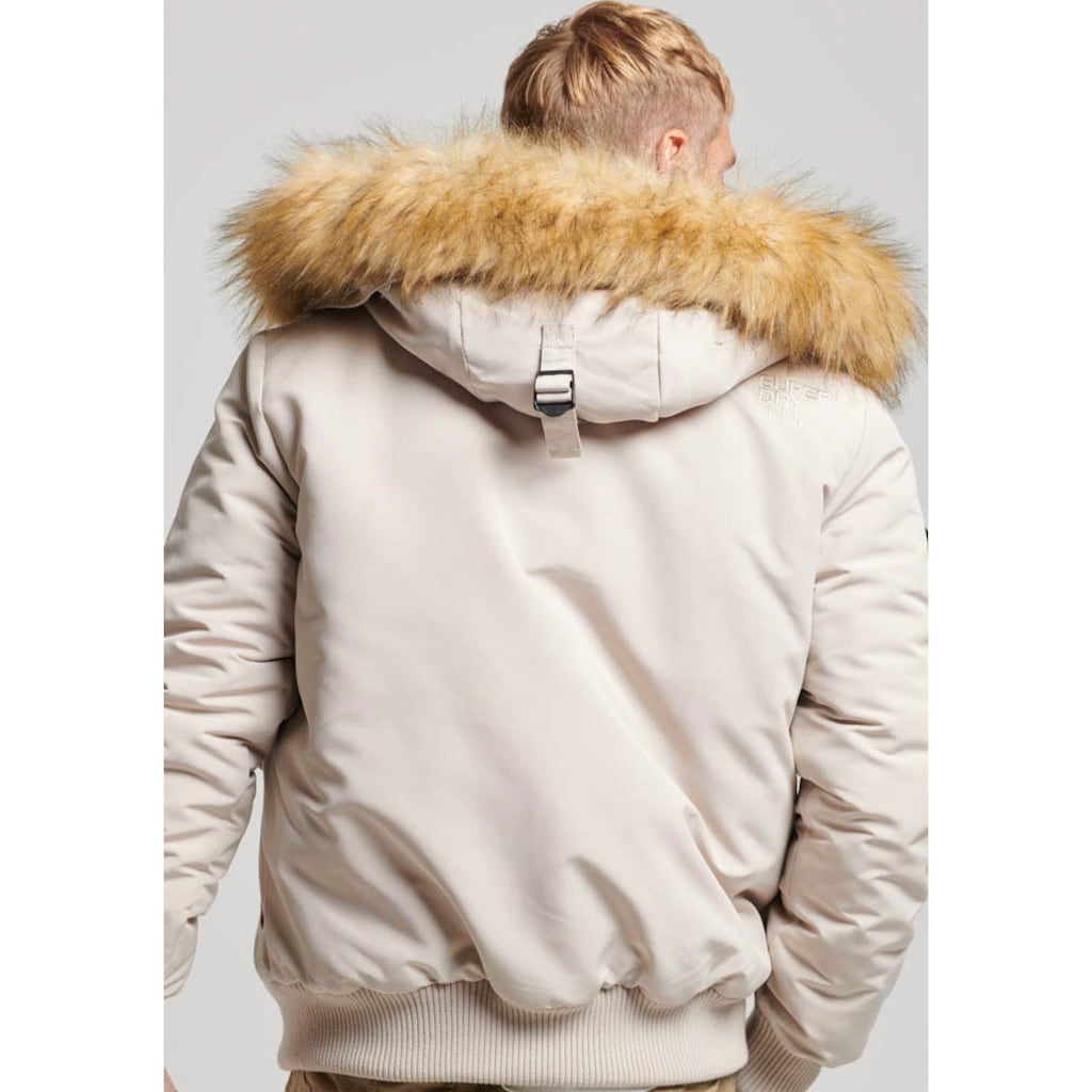 Superdry Steppjacke »EVEREST HOODED PUFFER BOMBER«, mit Kapuze