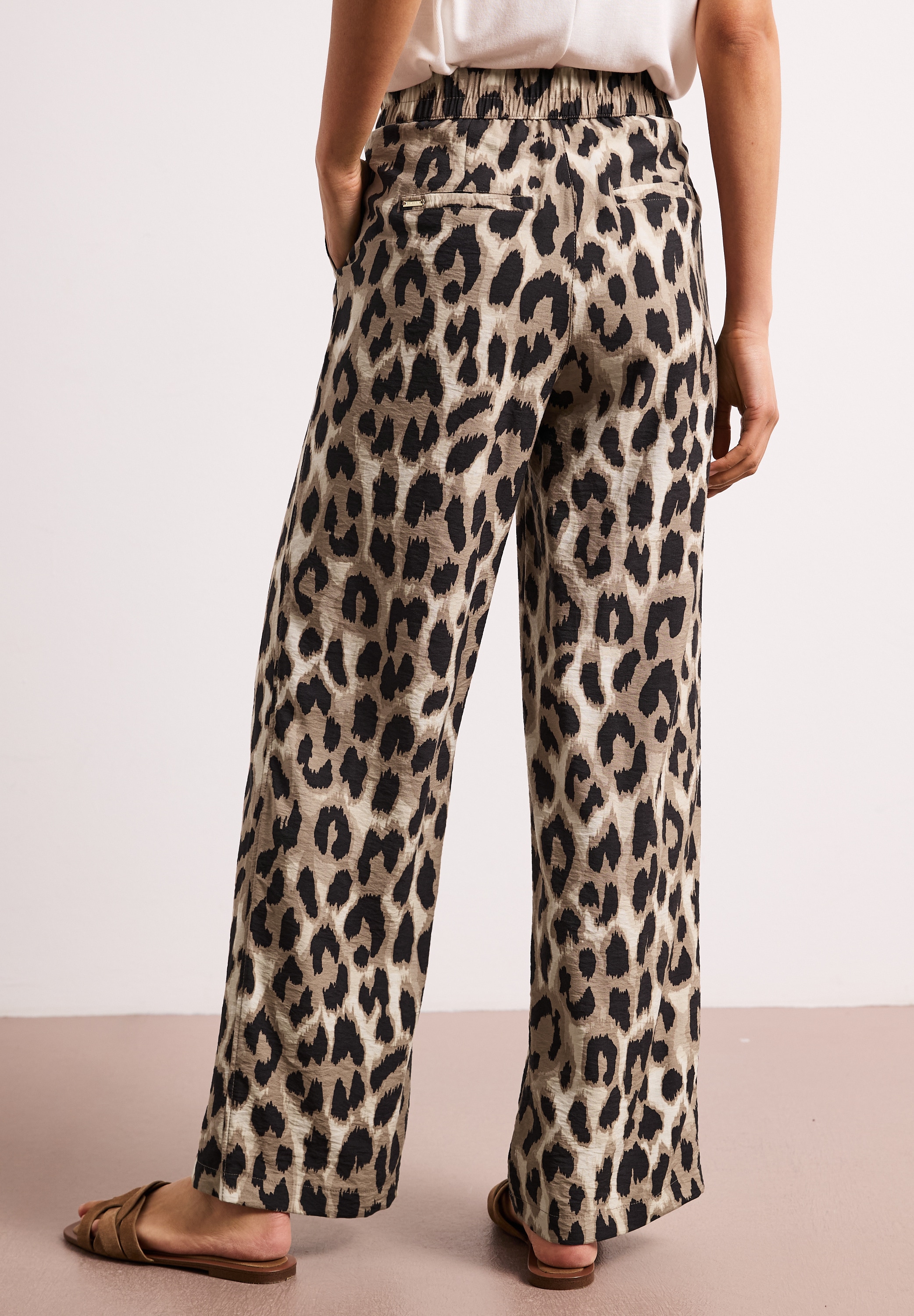STREET ONE Stoffhose  Sommerhose mit Animal-Print