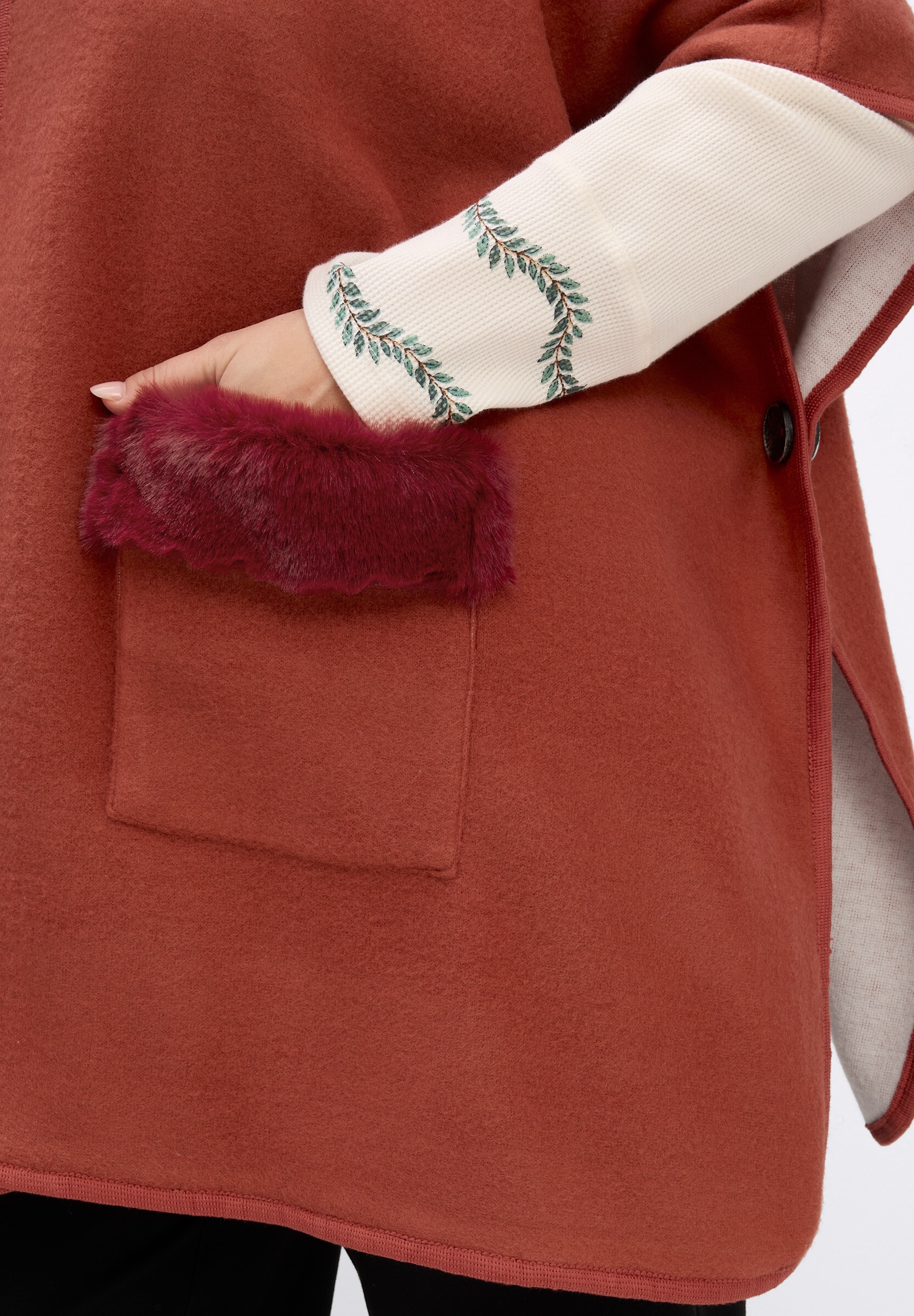 sheego by Joe Browns Strickfleece-Pullover »Cape Cape«