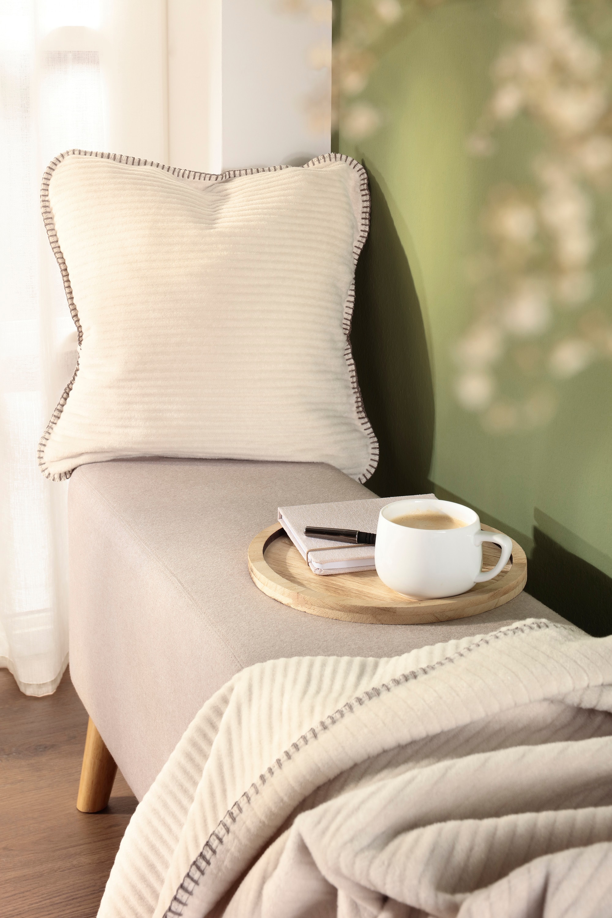 Biederlack Dekokissen »Feel Cord« mit schöner Hoch-Tief-Struktur