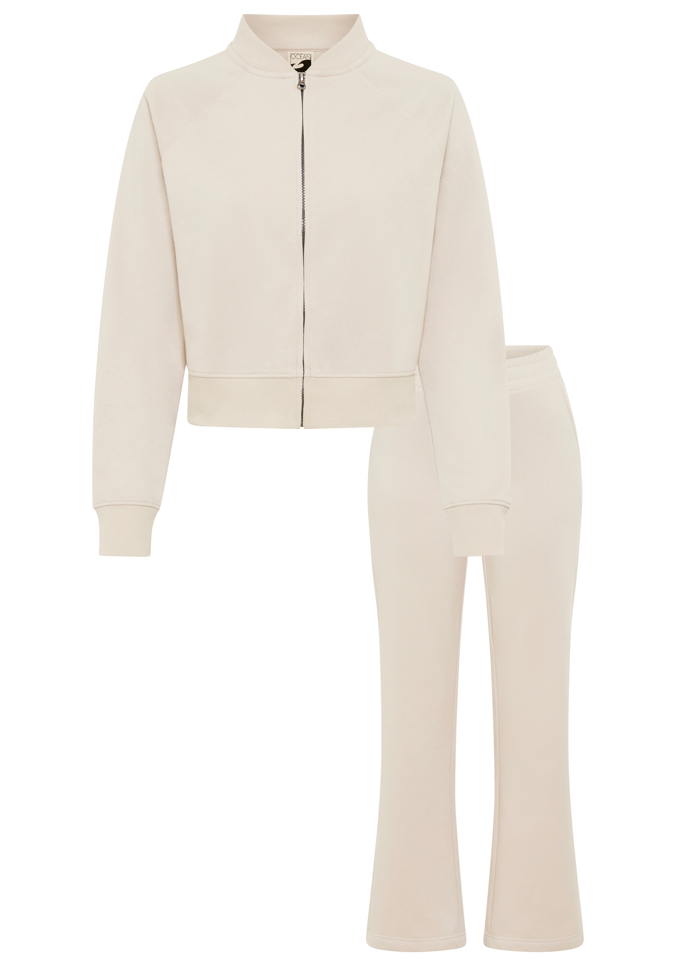 Ocean Sportswear Freizeitanzug Set, 2 tlg. aus angerauter Sweatware, mit Elasthan in Bündchen und Kragen