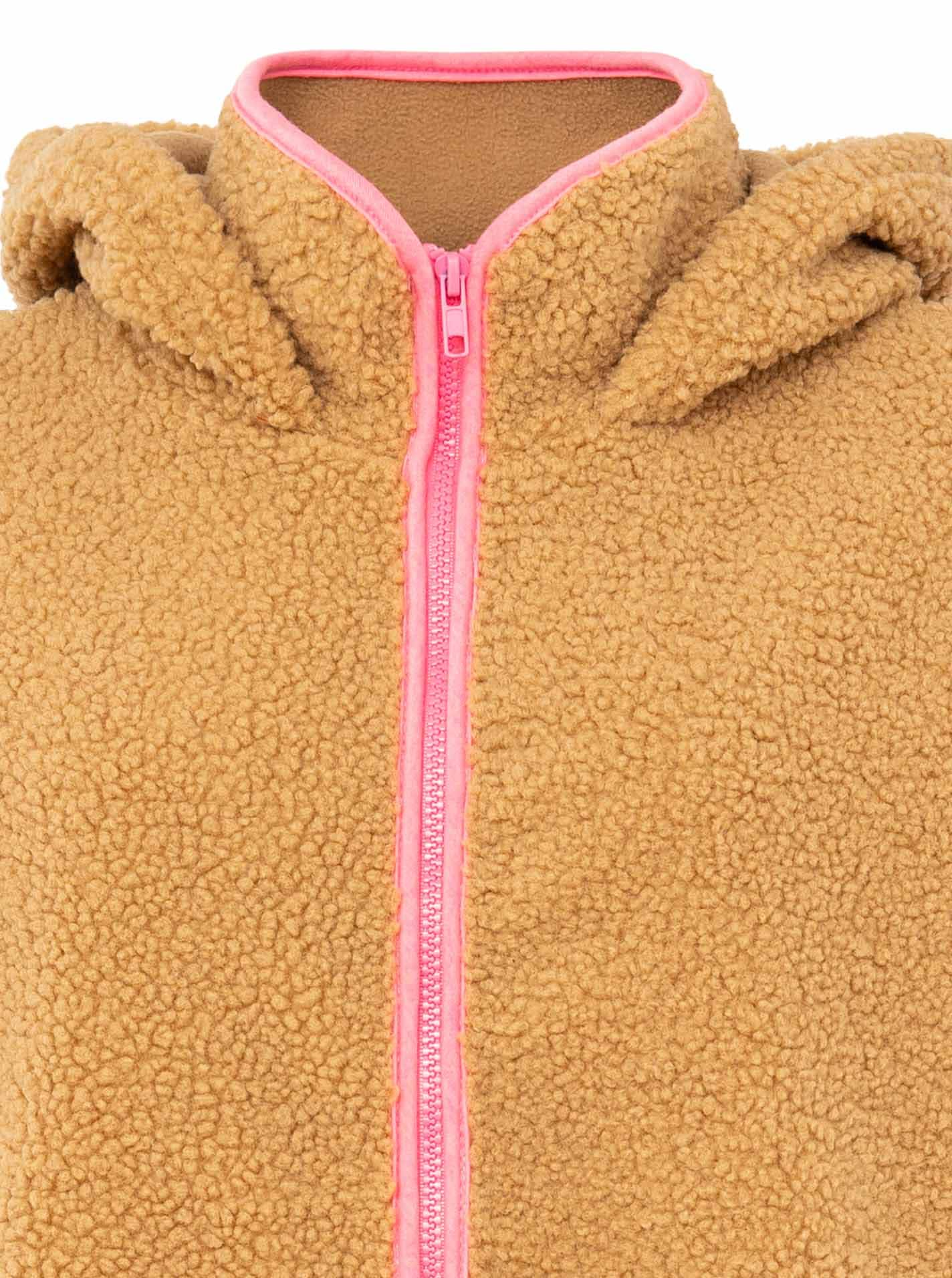 Zwillingsherz Kurzmantel »"ZH"« Kapuze, Logo hinten, Zipper, kontrastfarbene Kanten , Eingriffstaschen