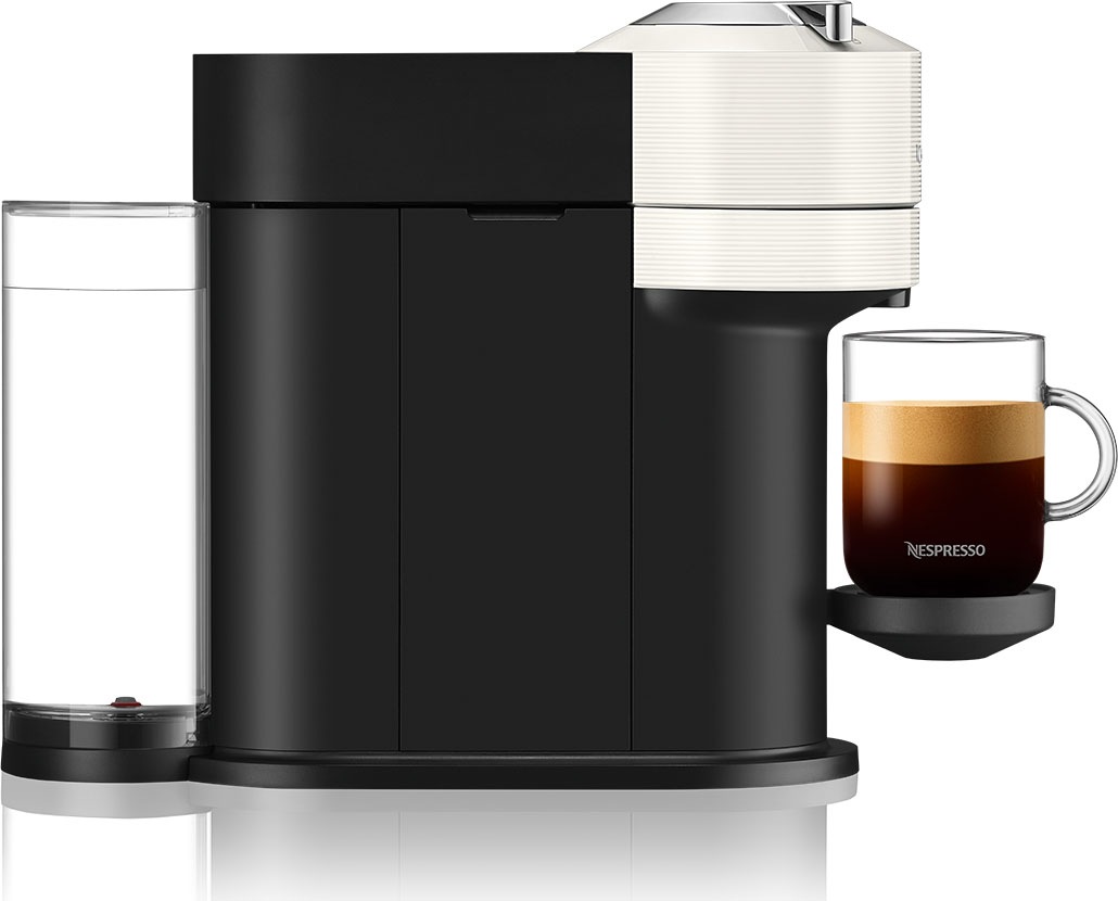 Nespresso Kapselmaschine von von Milchaufschäumer Bundle »Vertuo UVP Next DeLonghi, ENV 120.WAE, bestellen im OTTO inkl. jetzt 75,- White«, Wert Aeroccino bei