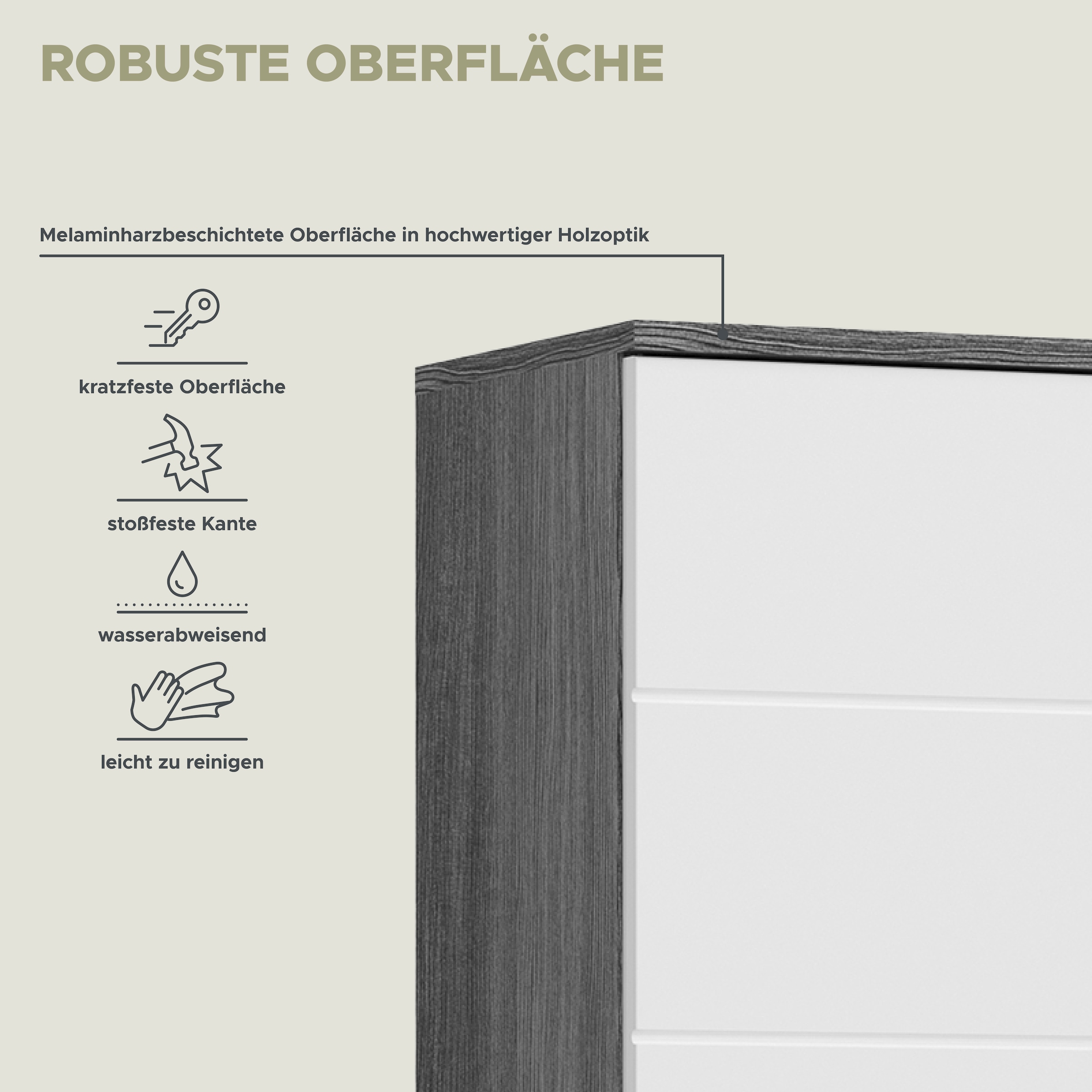 welltime Hochschrank »LUCCA, TOPSELLER!, Breite 35cm, 2 Türen, 1 Schubkasten, 2 Fächer«, MDF-Front, Türanschlag wechselbar, Badmöbel, Badschrank, Badezimmer