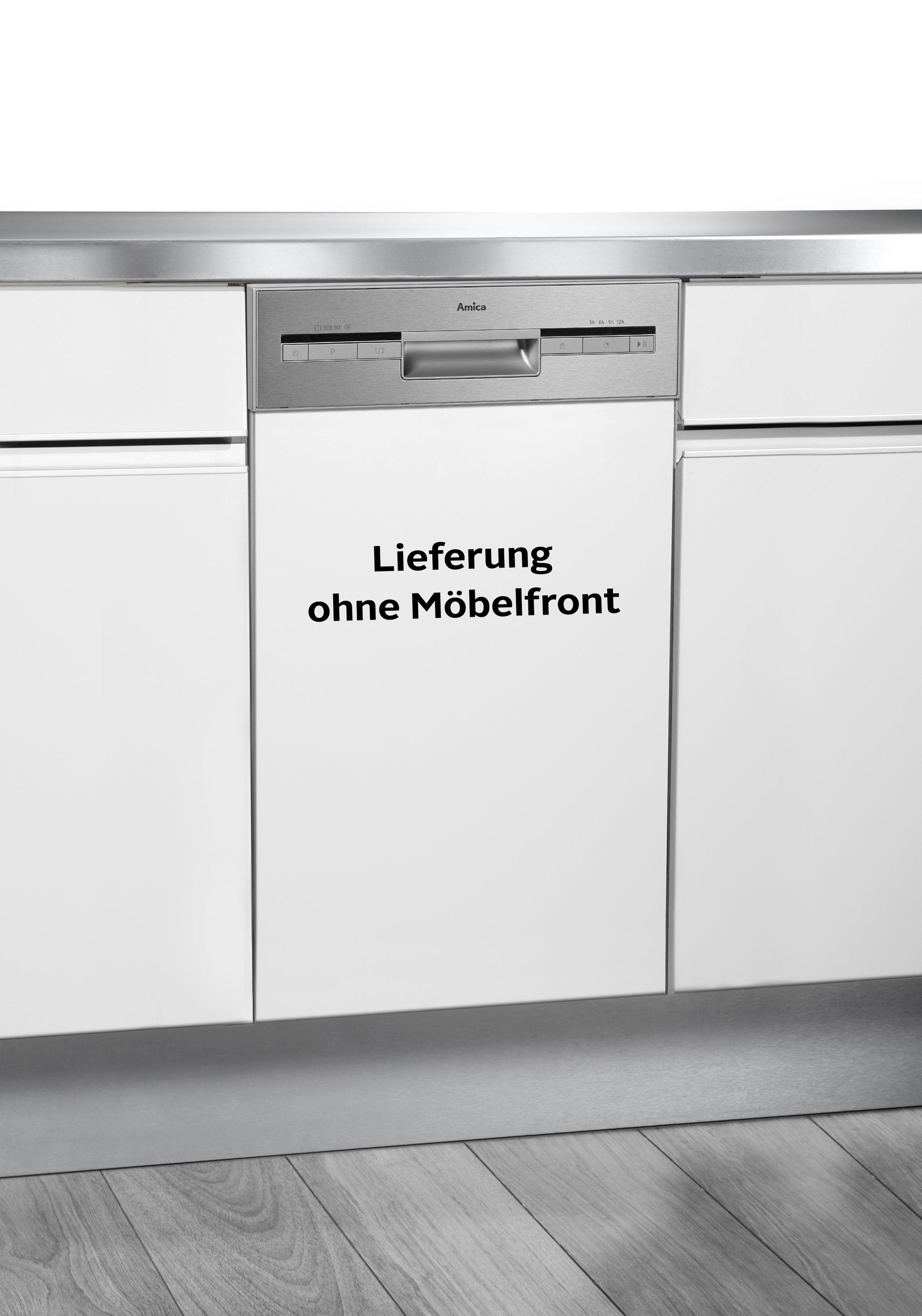 Amica teilintegrierbarer Geschirrspüler »EGSP 14695-1 E« 9 Maßgedecke LED-Display in silberfarben