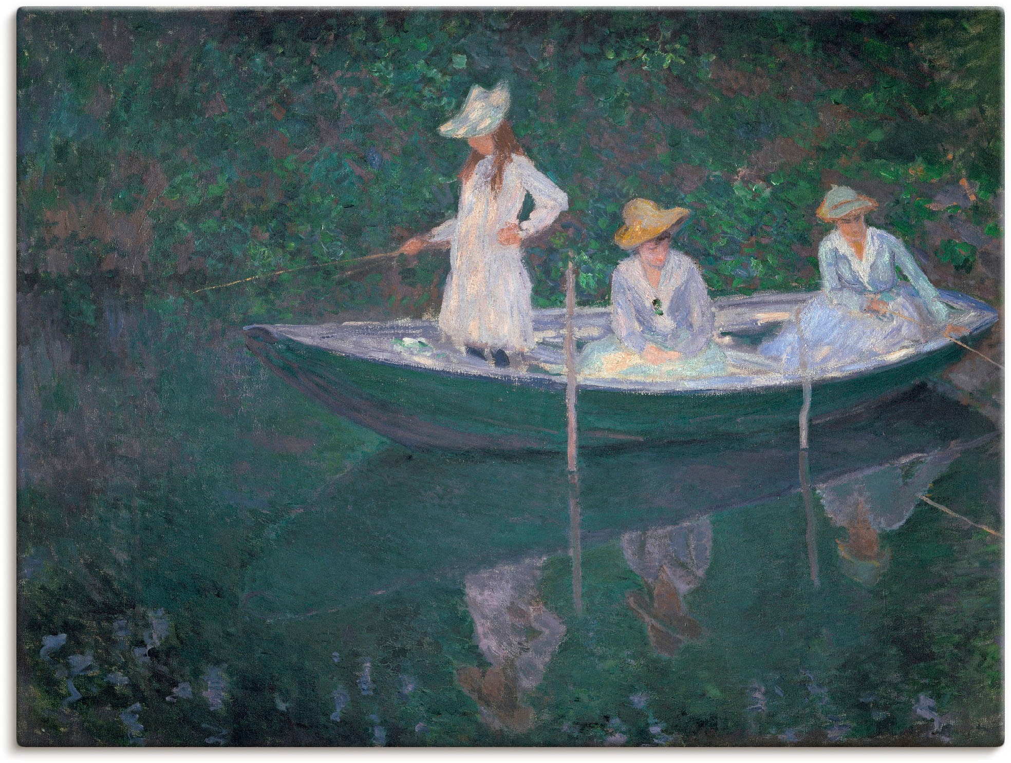 Artland Wandbild »Eine Bootspartie in Giverny. Um 1887«, Gruppen & Familien, (1 St.), in vielen Größen & Produktarten -Leinwandbild, Poster, Wandaufkleber / Wandtattoo auch für Badezimmer geeignet
