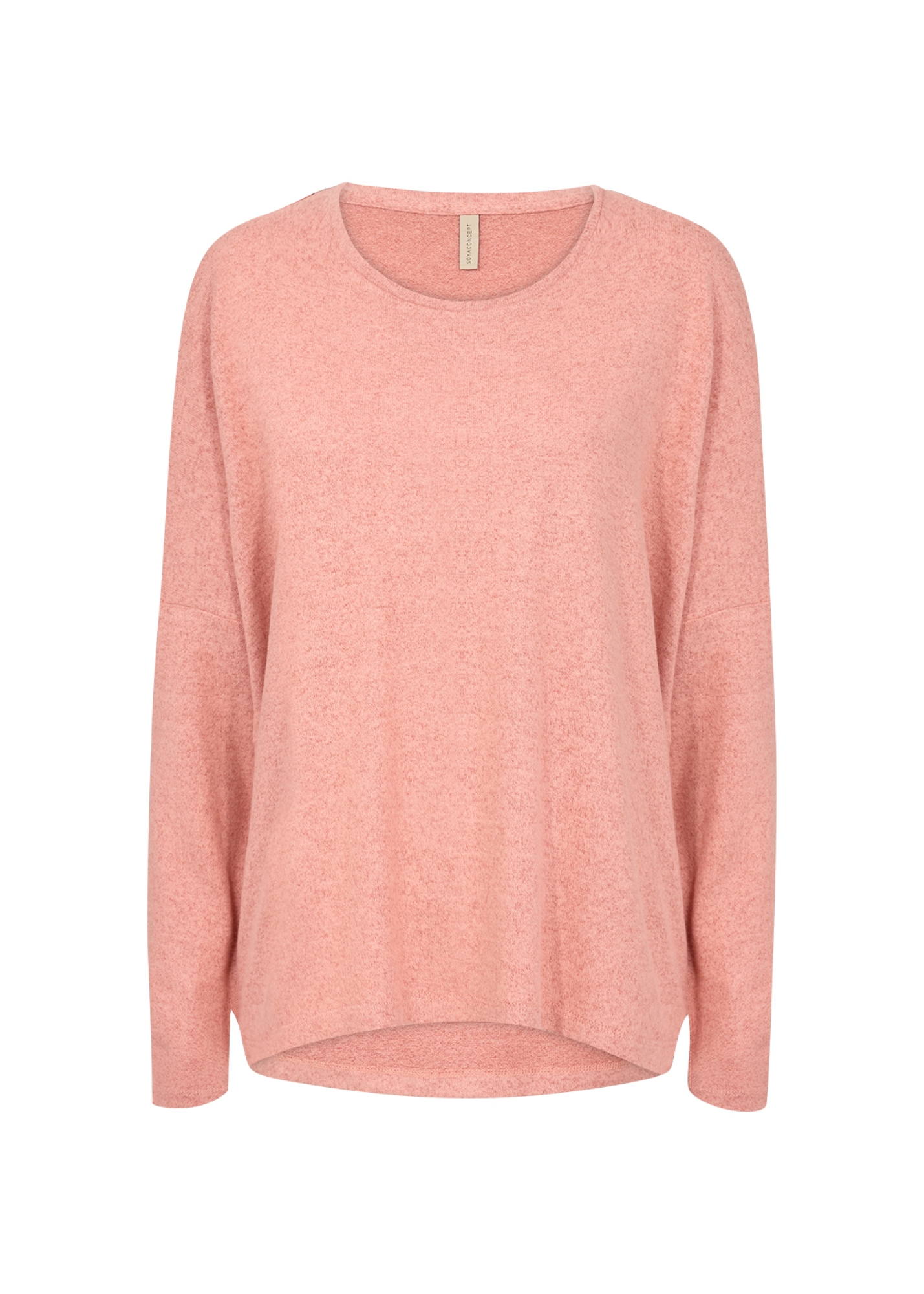 soyaconcept Rundhalsshirt »SC-BIARA 1«, bequemer Pullover, elastische Viskose-Qualität in melierter Optik