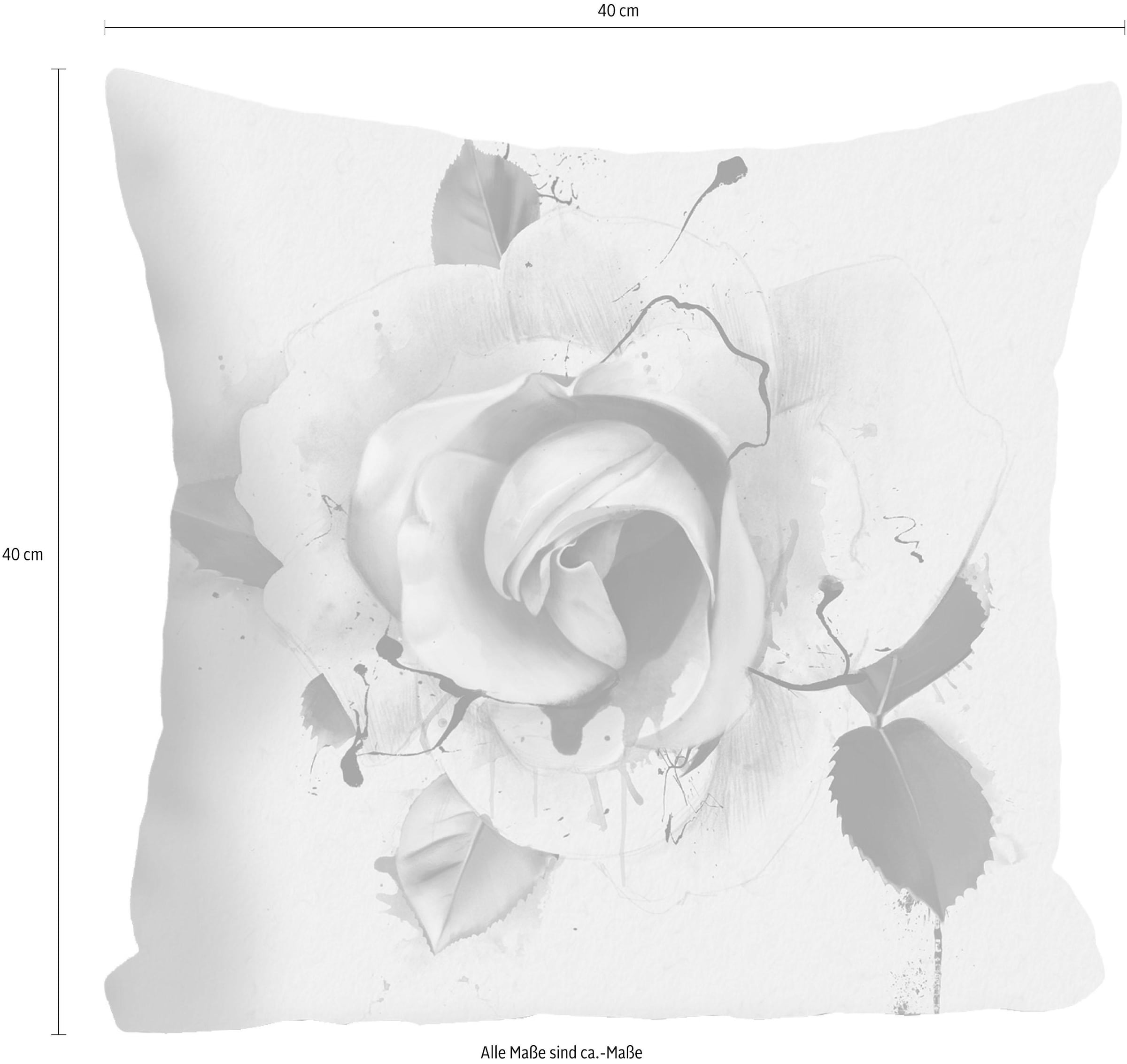 queence Dekokissen »»rosa Blüte««, (1 St.), Kissenhülle ohne Füllung, 1  Stück online bei OTTO