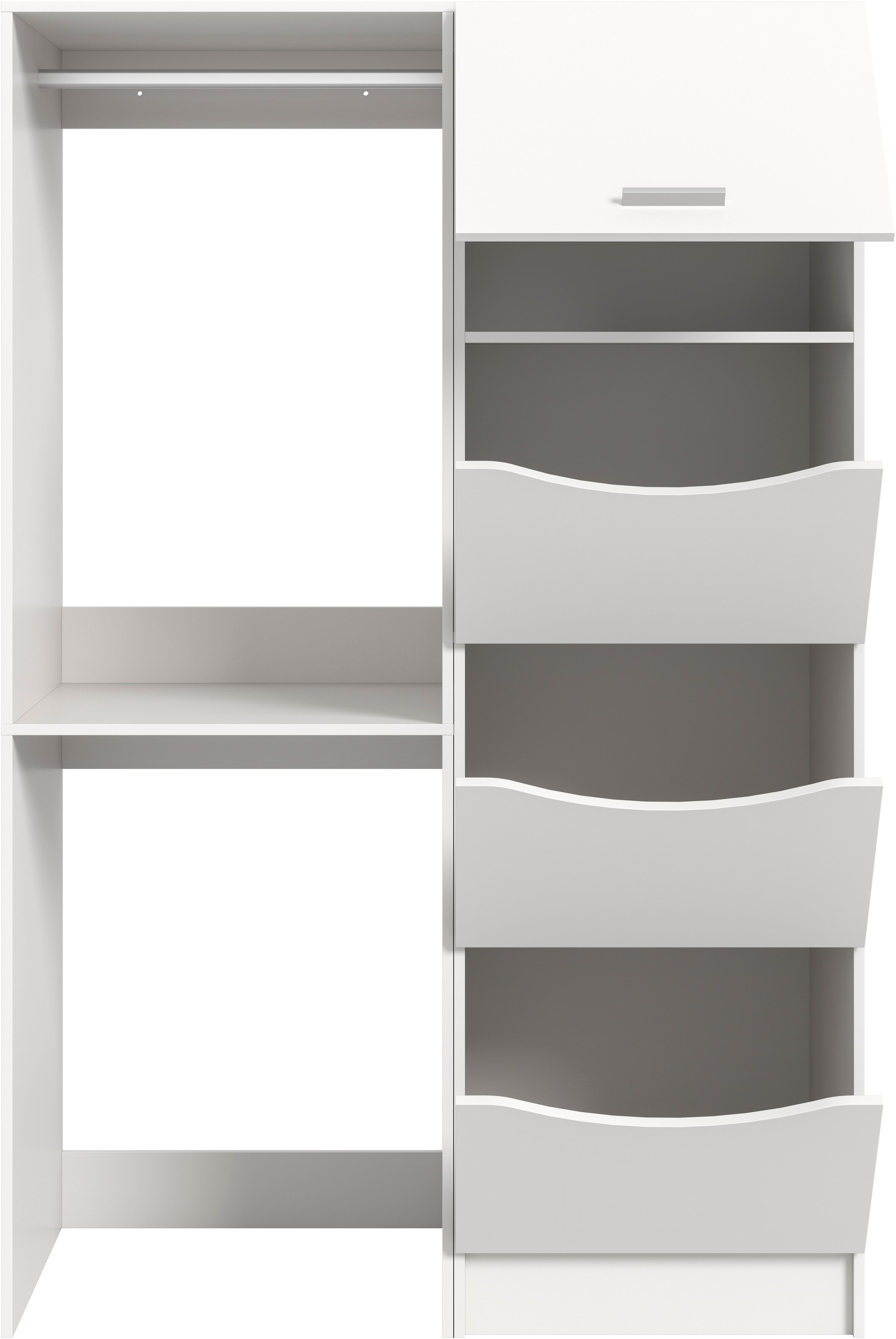 welltime Badmöbel-Set »FALAS, TOPSELLER!, 2-teilig, Hauswirtschaftsraum Set, Breite 126 cm« Set, bestehend aus: 1x Waschmaschinenumbauschrank & 1x Wäscheschrank, 2 Stk. tlg.