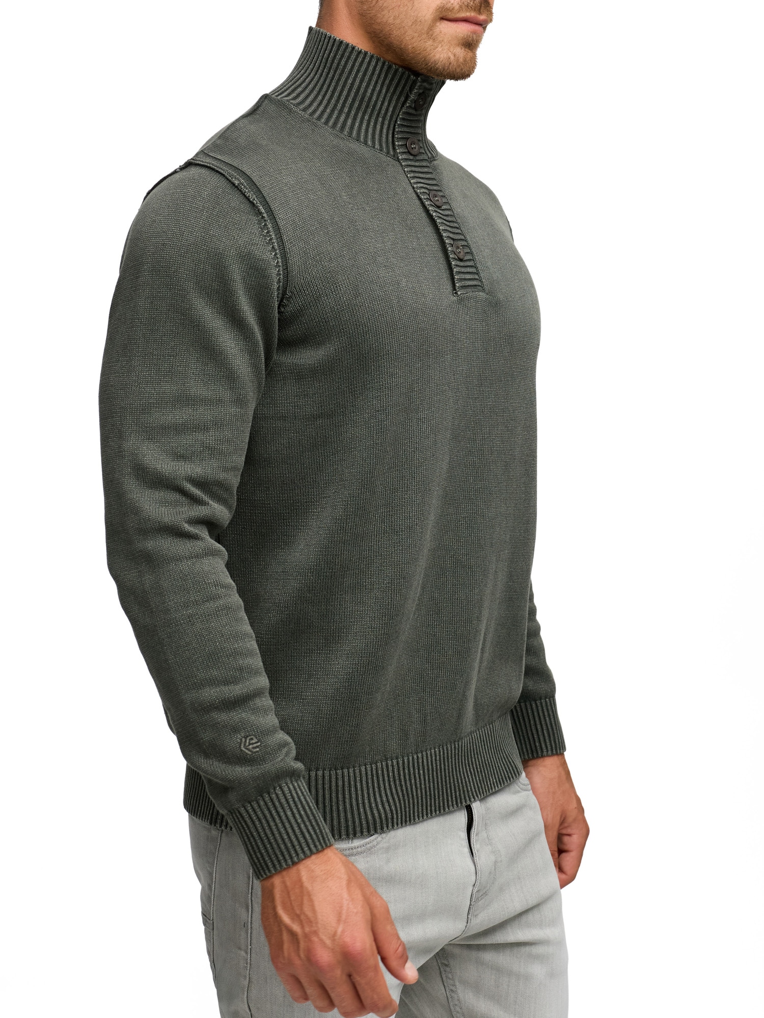 Indicode Strickpullover »INNiels ½ Placket«