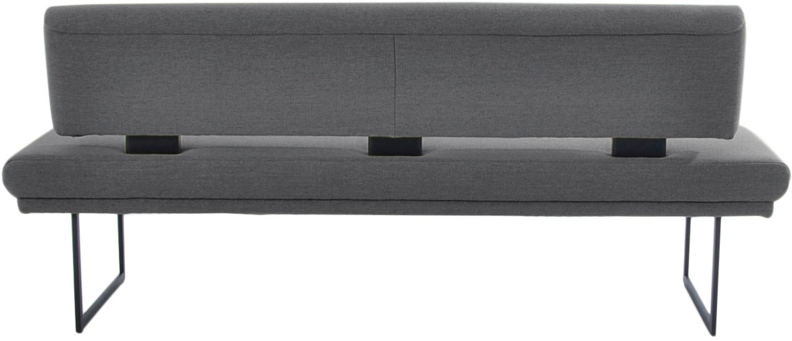 K+W Komfort & Wohnen Polsterbank »Longbeach« 1 Stk. tlg. mit Metallkufen in schwarz Struktur, in der Breite 204cm oder 224cm
