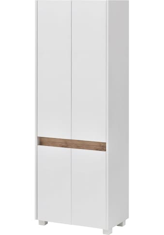Hochschrank »Cosmo«, Breite 57 cm, Badezimmerschrank, Blende im modernen Wildeiche-Look