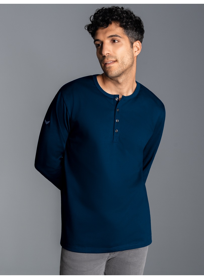 Trigema Longsleeve »TRIGEMA Langarmshirt mit Knopfleiste«, (1 tlg.)