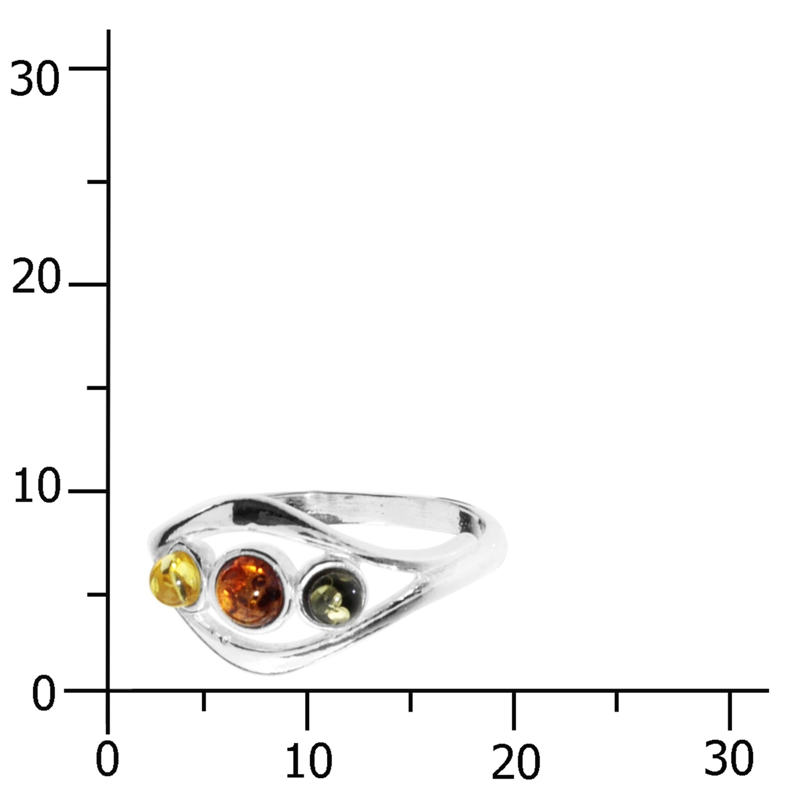 OSTSEE-SCHMUCK Fingerring »- Herdis - Silber 925/000 - Bernstein«