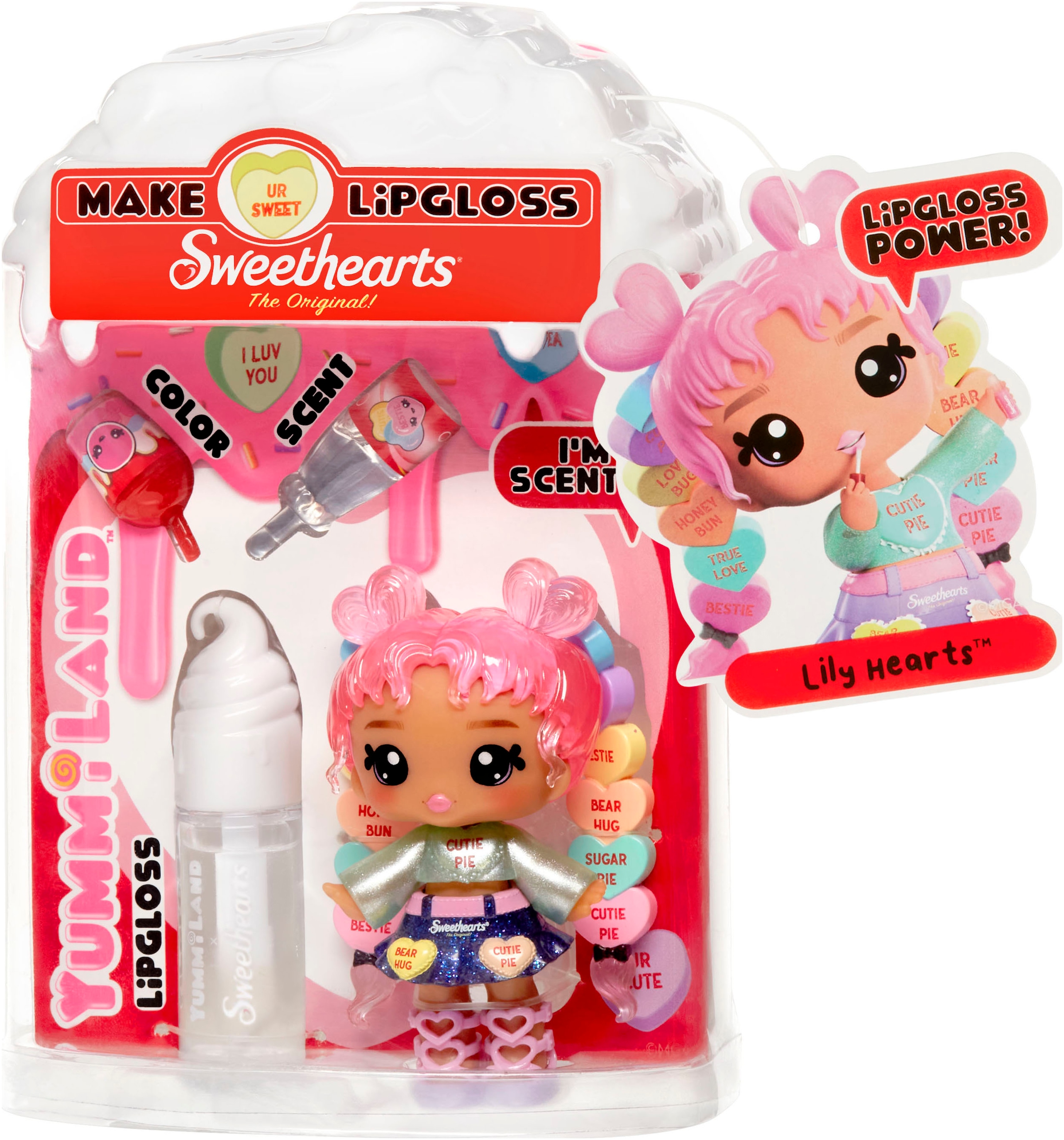 Minipuppe »Yummiland Sweet Lip Gloss-Lily Hearts«, inklusive Schlüsselanhänger