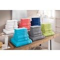 my home Handtuch Set »Niki«, Set, 7 tlg., Walkfrottee, Handtuchset mit mehrfarbigen Streifenbordüren, weiche Handtücher aus 100% Baumwolle