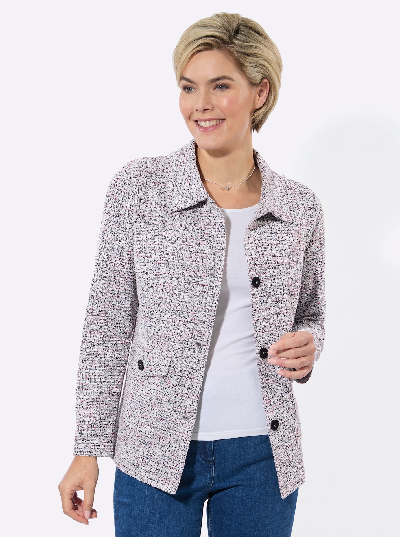 Classic Basics Shirtjacke »Bouclé-Jacke« 1