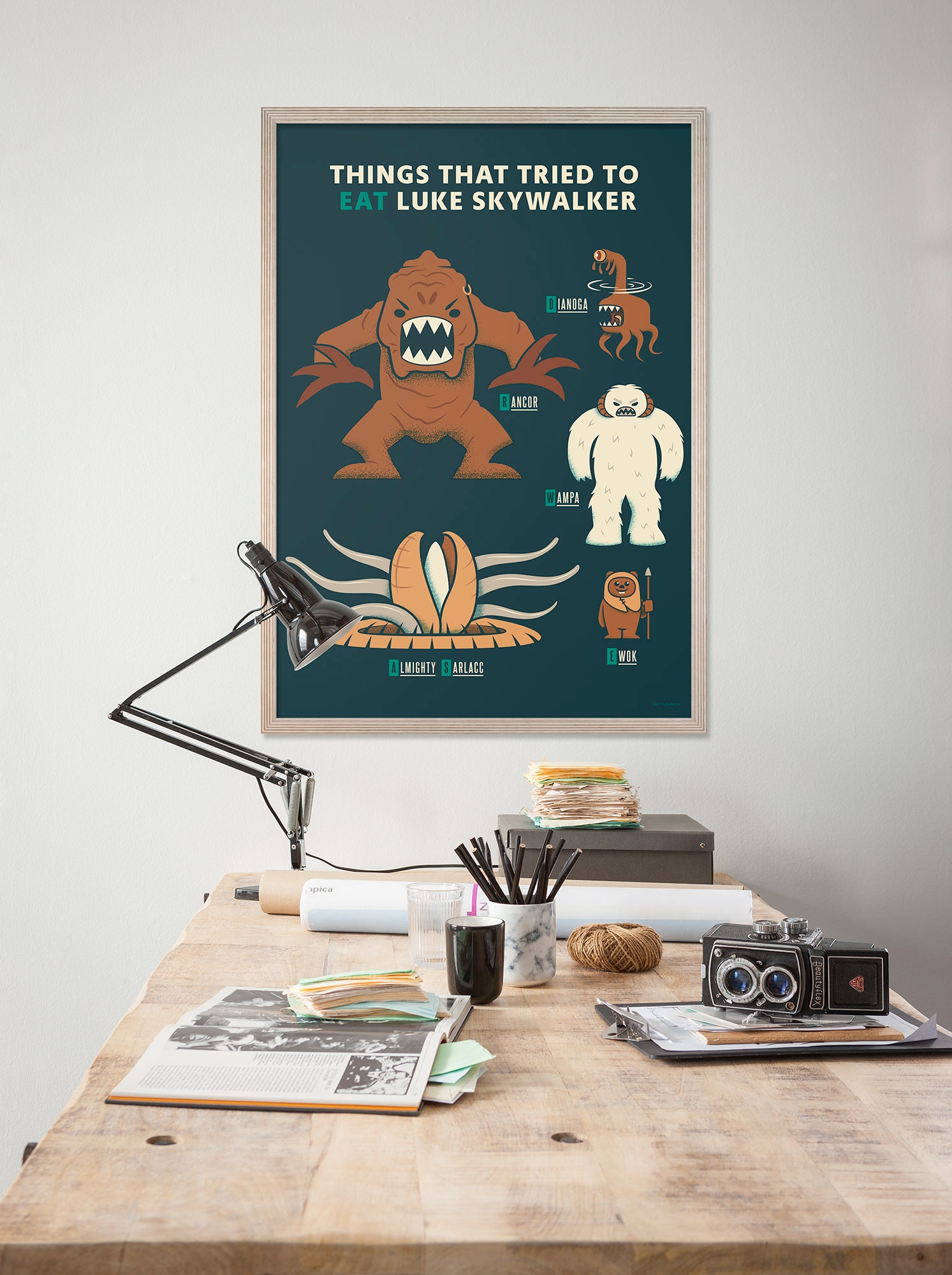 Komar Wandbild »Star Wars Hungry Monsters«, Disney, (Set, 1 St.), 30 x 40 cm (Breite x Höhe) - Kinderzimmer, Dekoration