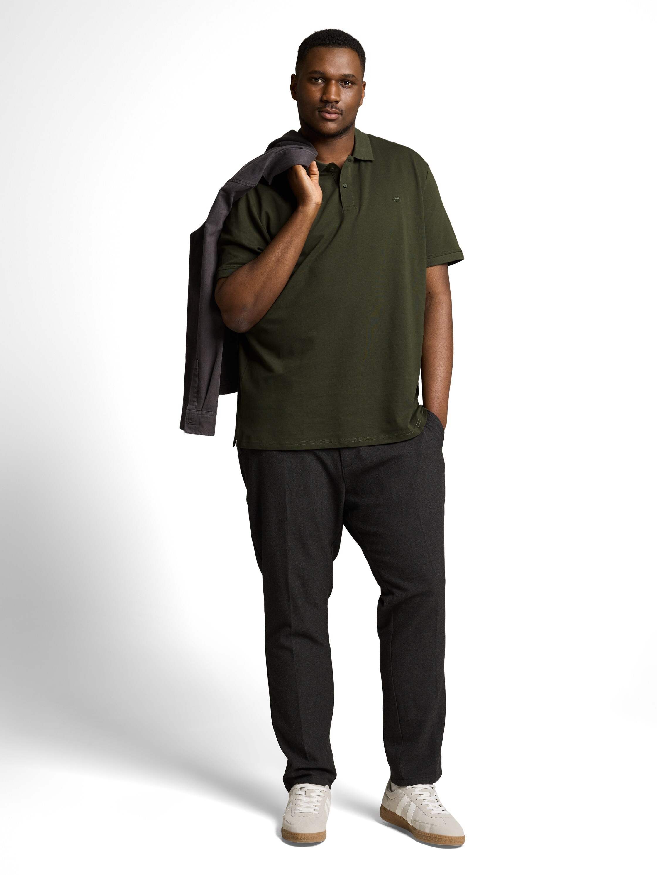 TOM TAILOR PLUS Poloshirt mit Logo-Stickerei - Große Größen