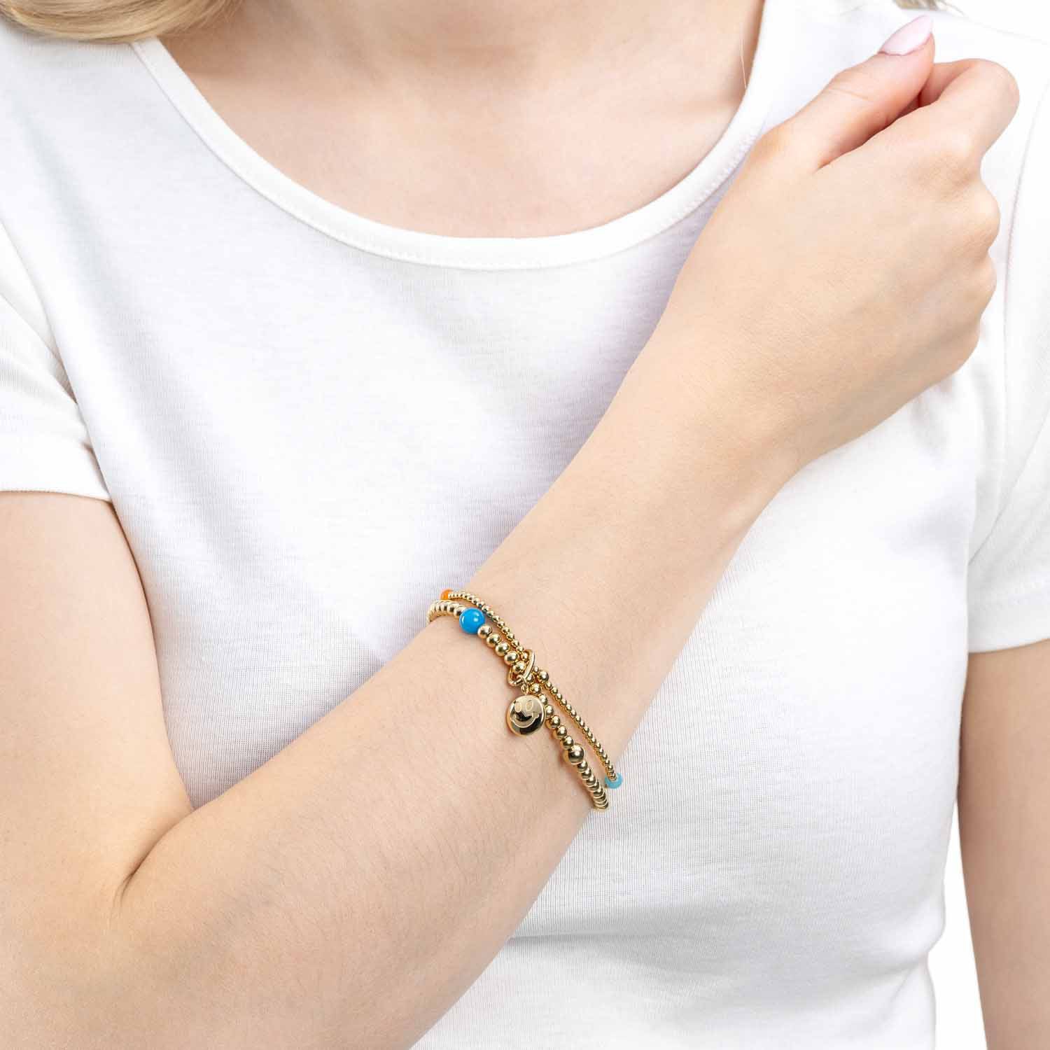 LEONARDO Armband »Smile Clip&Mix, 023750«, mit Achat