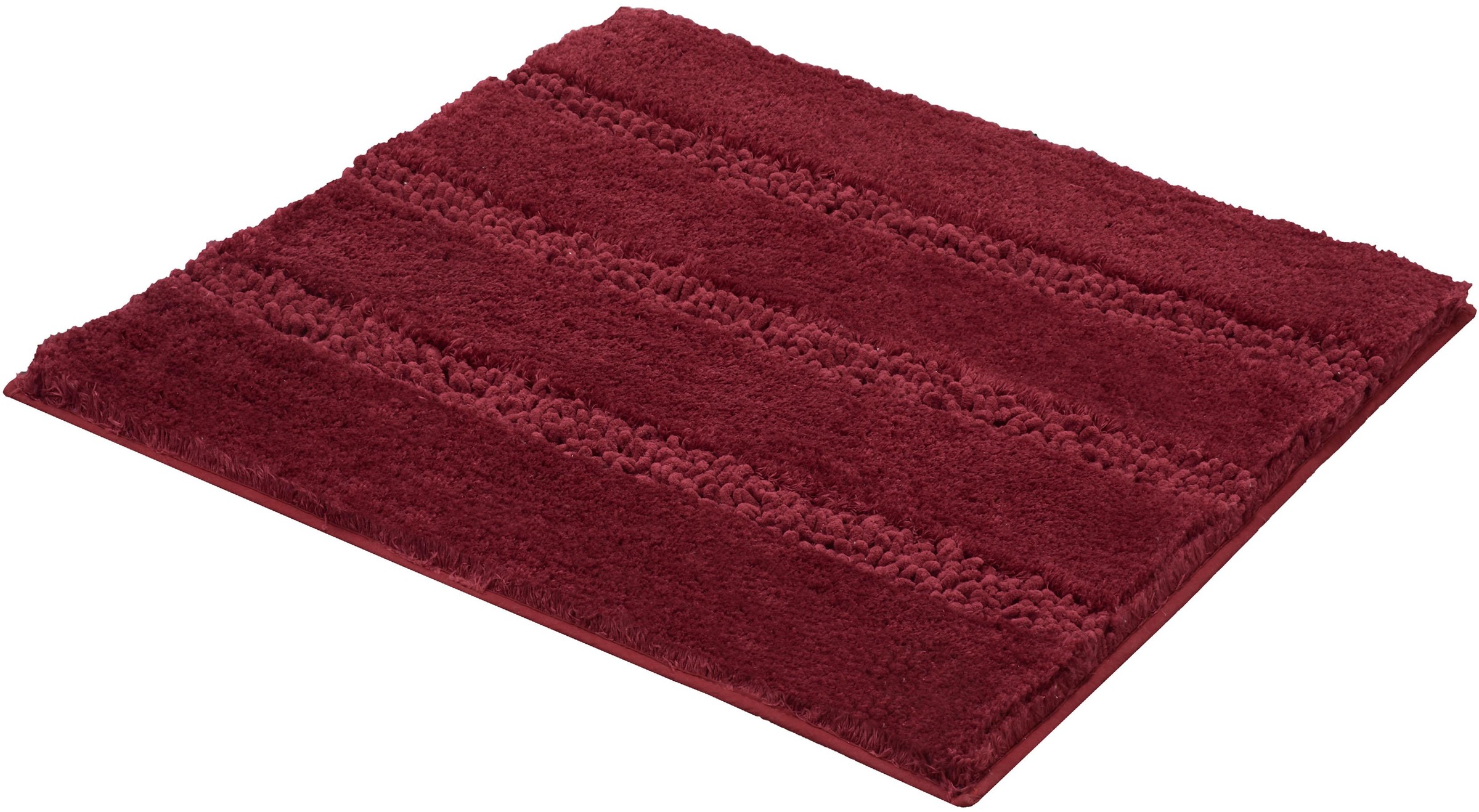 Kleine Wolke Badematte »Monrovia«, rutschhemmend beschichtet, fußbodenheizungsgeeignet, Badteppich, Uni Farben, gestreift, aus Mikrofaser, waschbar