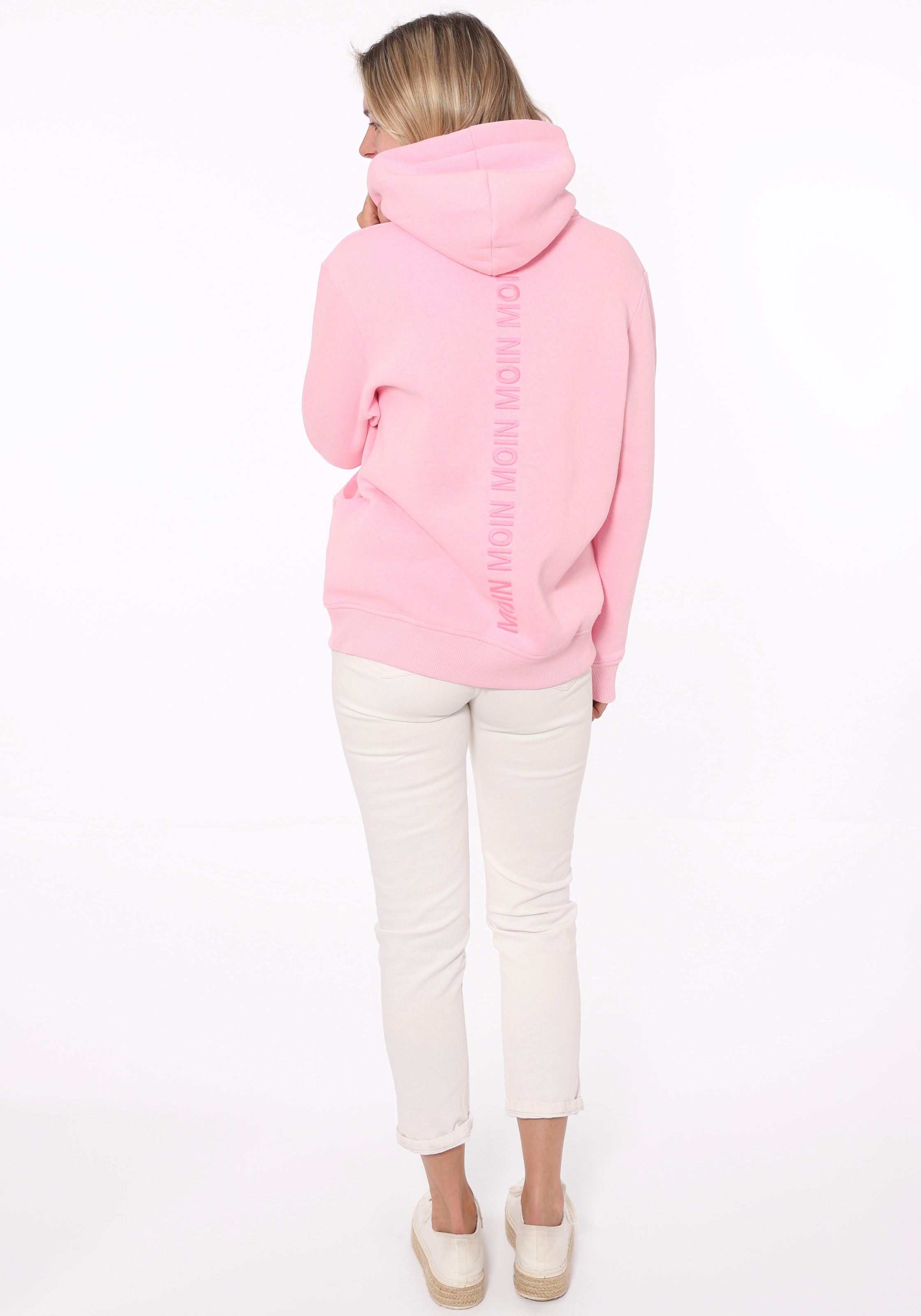 Zwillingsherz Hoodie »"Paillette MOIN"«, mit Paillettenanker und gesticktem Schriftzug
