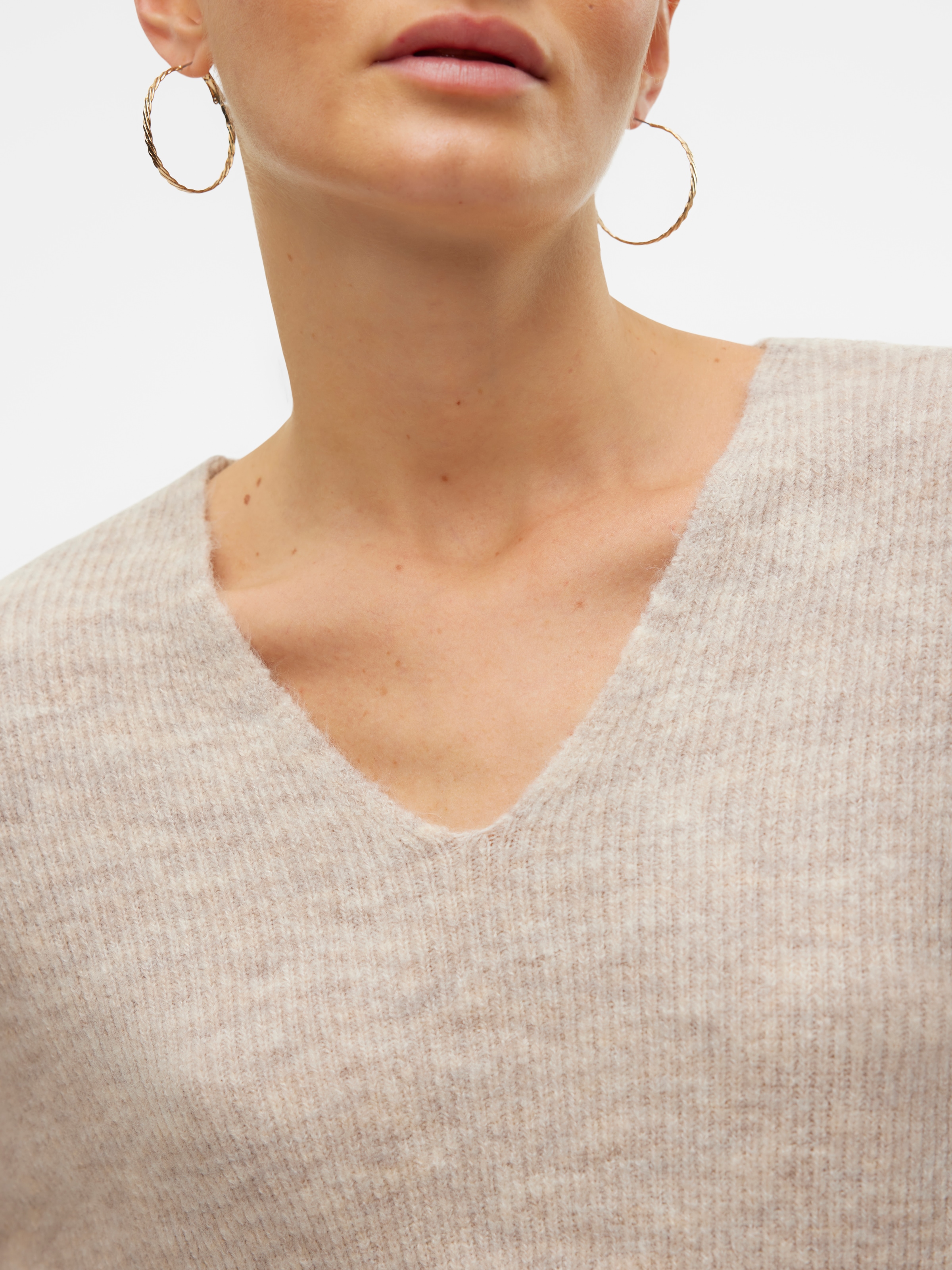 Vero Moda V-Ausschnitt-Pullover »VMCREWLEFILE LS V-NECK BLOUSE NOOS«