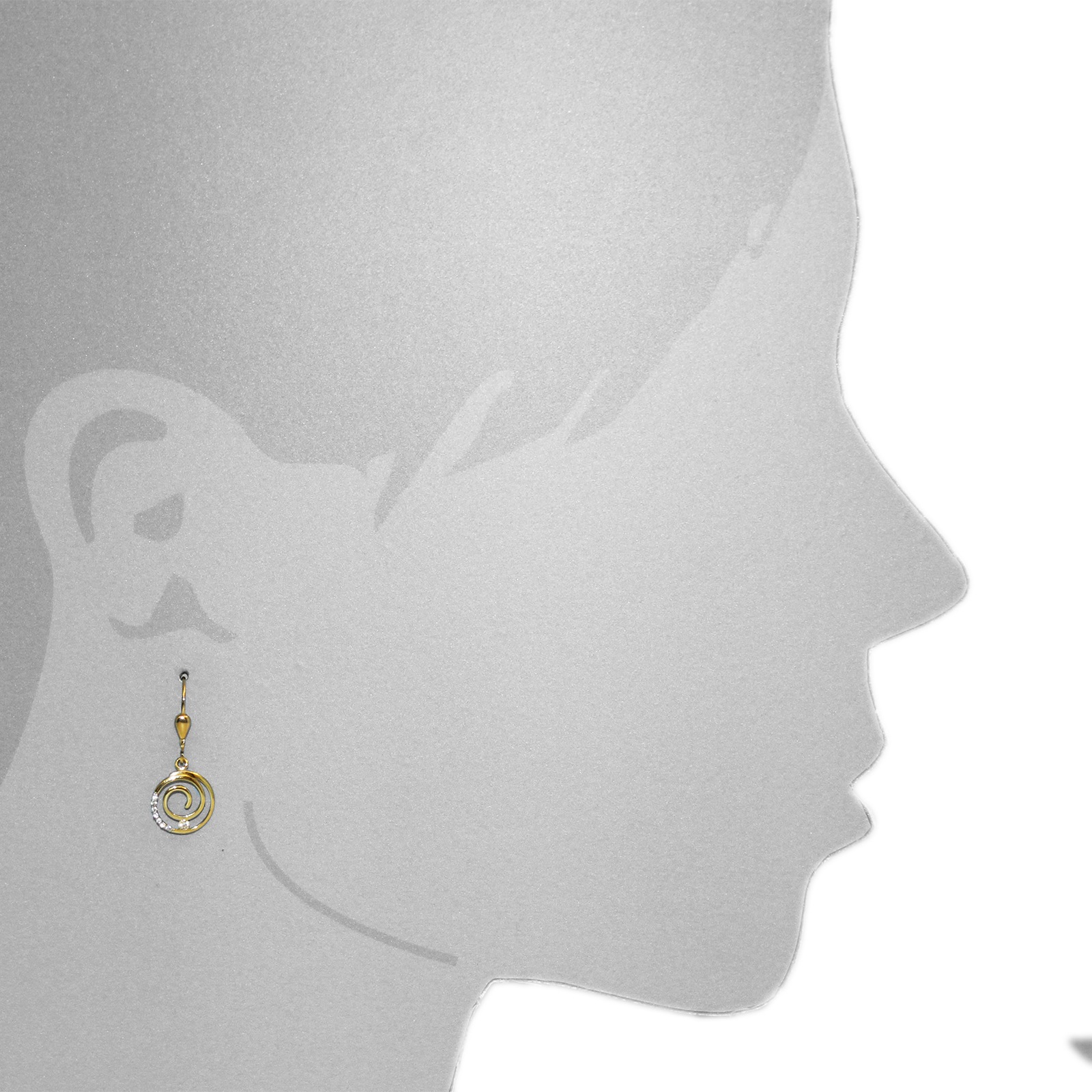 OSTSEE-SCHMUCK Paar Ohrhänger »- Spirale - Gold 333/000 - Zirkonia«
