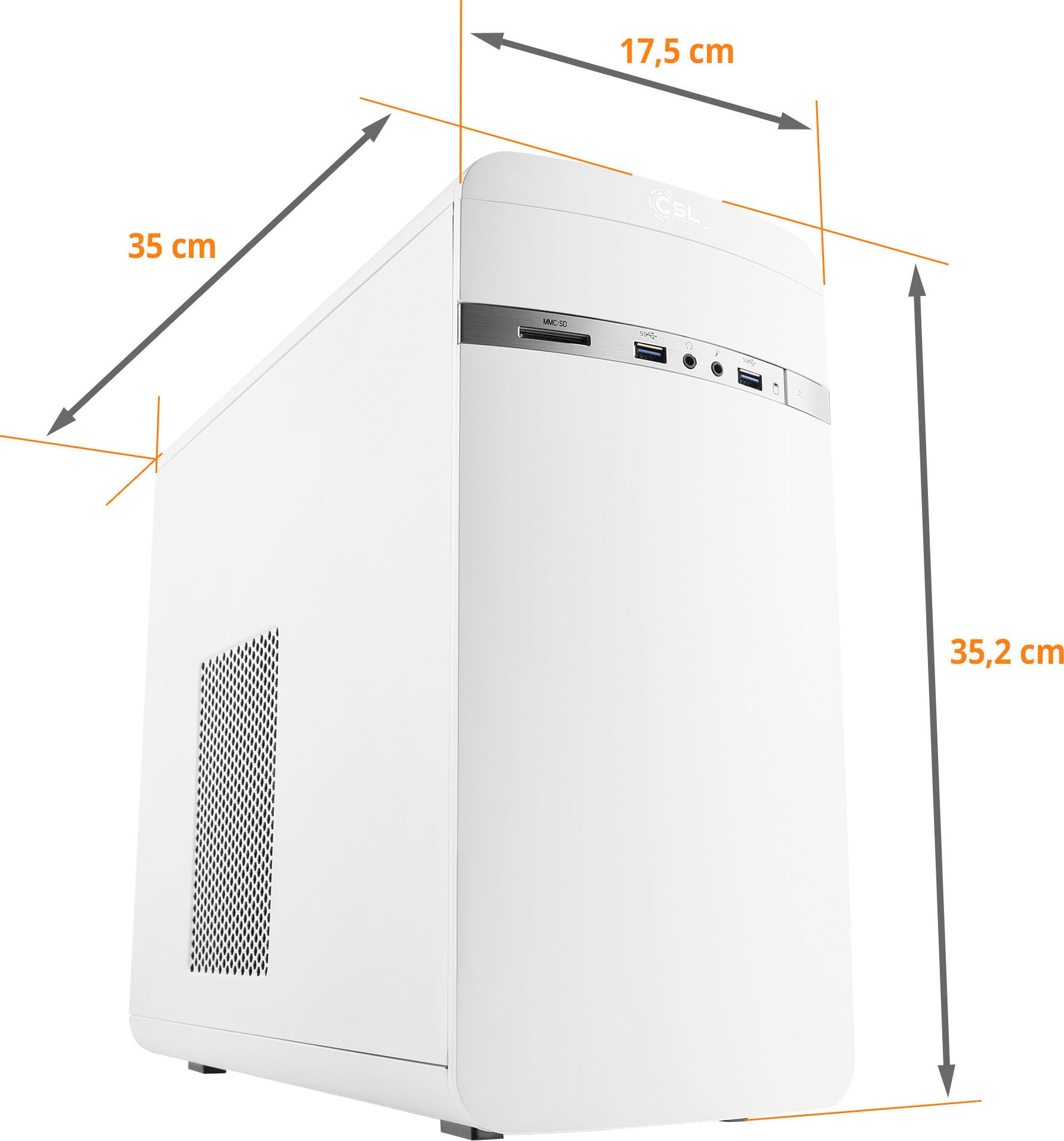 CSL Gaming-PC-Komplettsystem »Sprint V28911« 24 ″ AMD Ryzen 5 Radeon Graphics 8 GB RAM 500 GB SSD