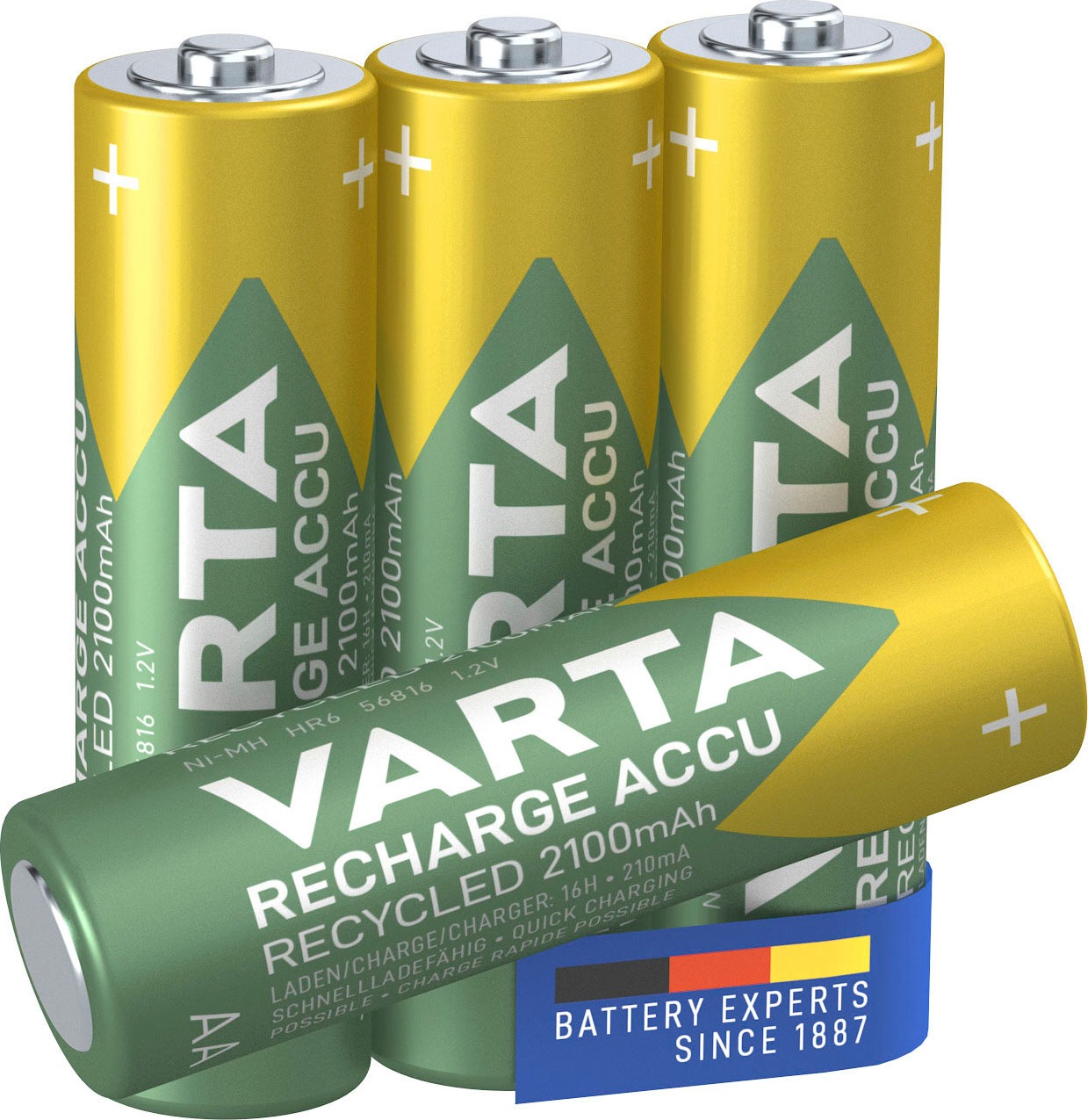 wiederaufladbare Batterien »wiederaufladbare Akkus«, 1,2 V, (Packung, 4 St.), VARTA...