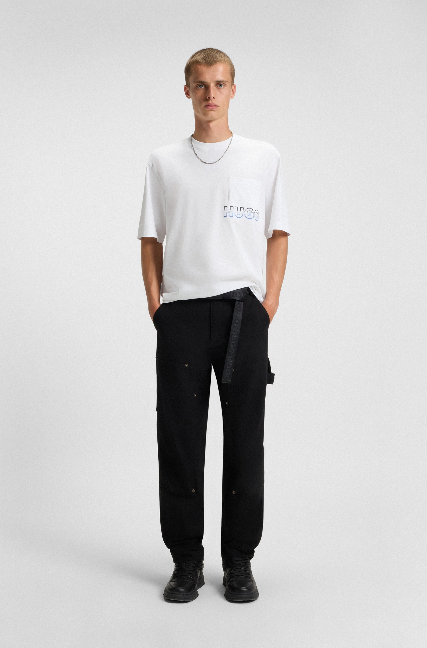 HUGO Blue T-Shirt »Nogoste«, Rundhalsausschnitt, regular fit, Brusttasche