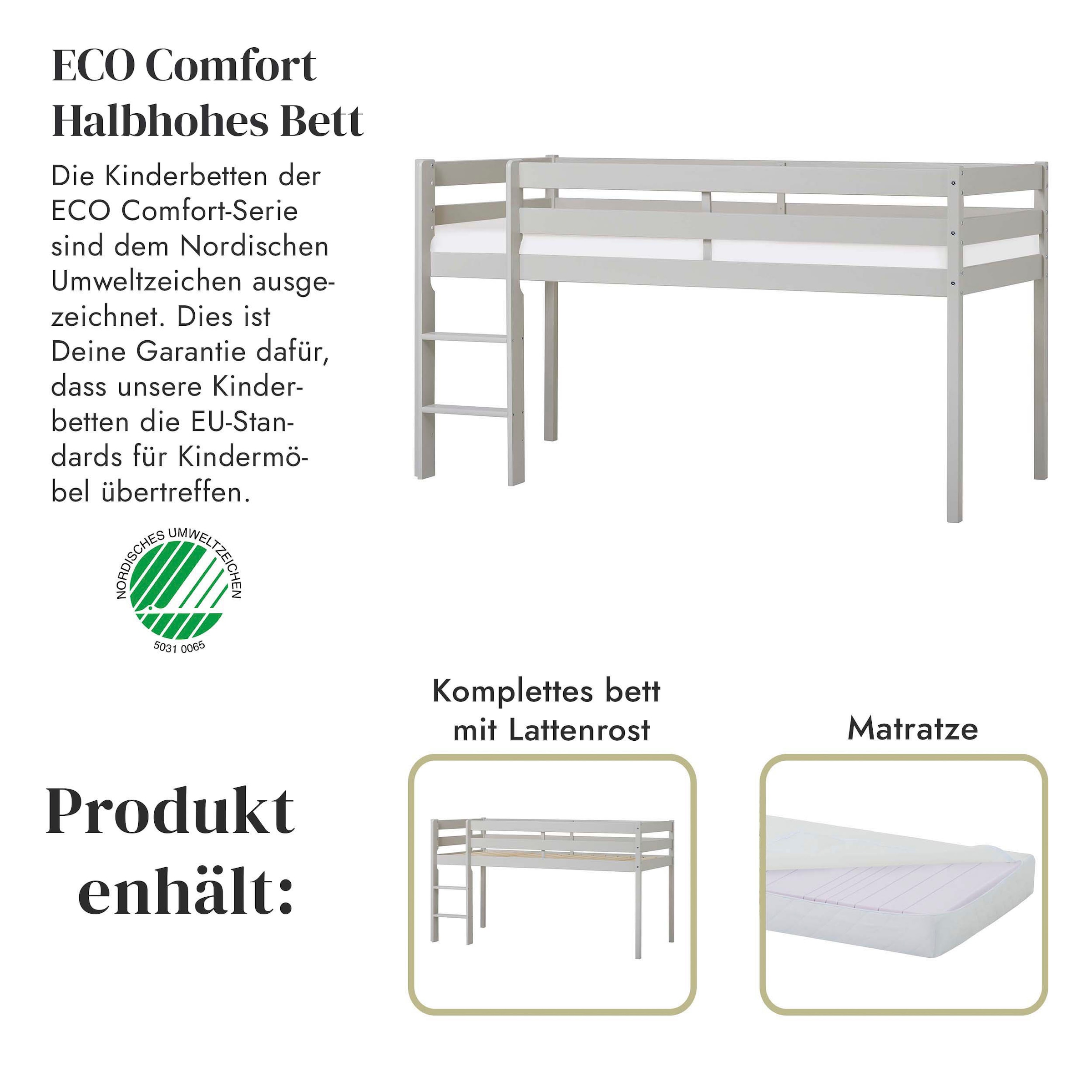 Hoppekids Spielbett »ECO COMFORT, Hochbett, in 2 Einzelbetten teilbar«, Höhe 72cm, Farbe & Größe & Matratze