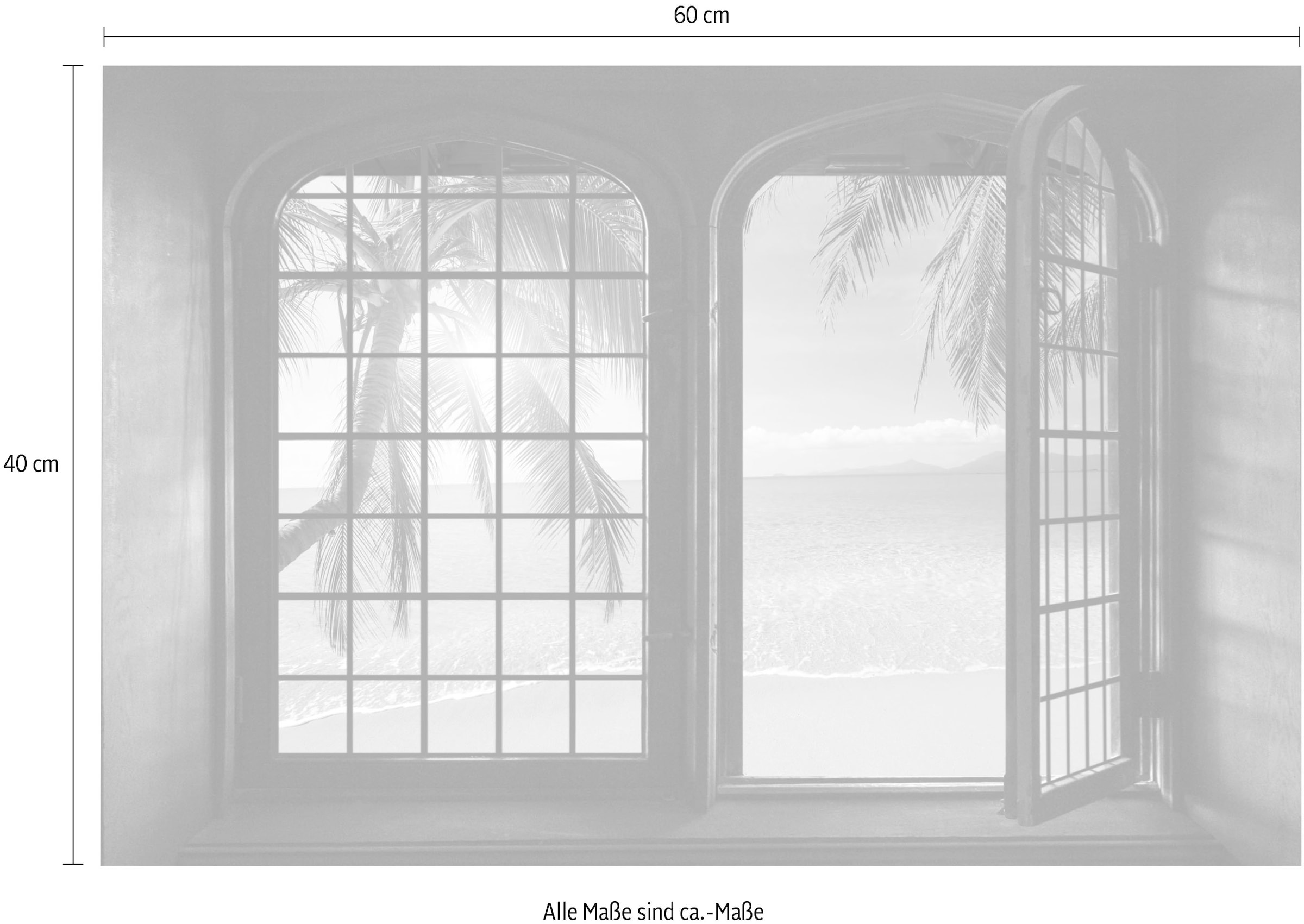 queence Wandsticker »Sonnenaufgang«, Wandsticker, Wandbild, selbstklebend, 3D, Fenster