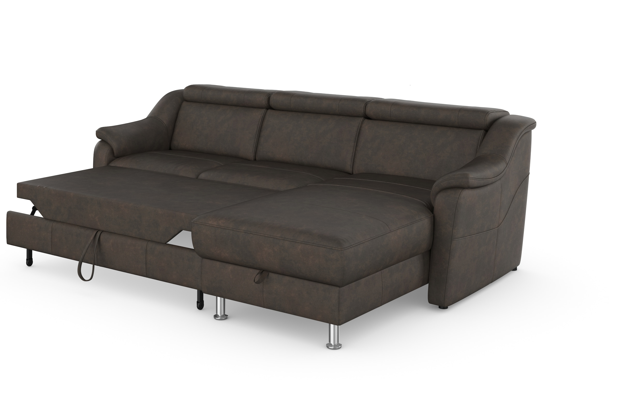 sit&more Ecksofa »Freetown L-Form«, inklusive Kopfteilverstellung und komfortablem Federkern
