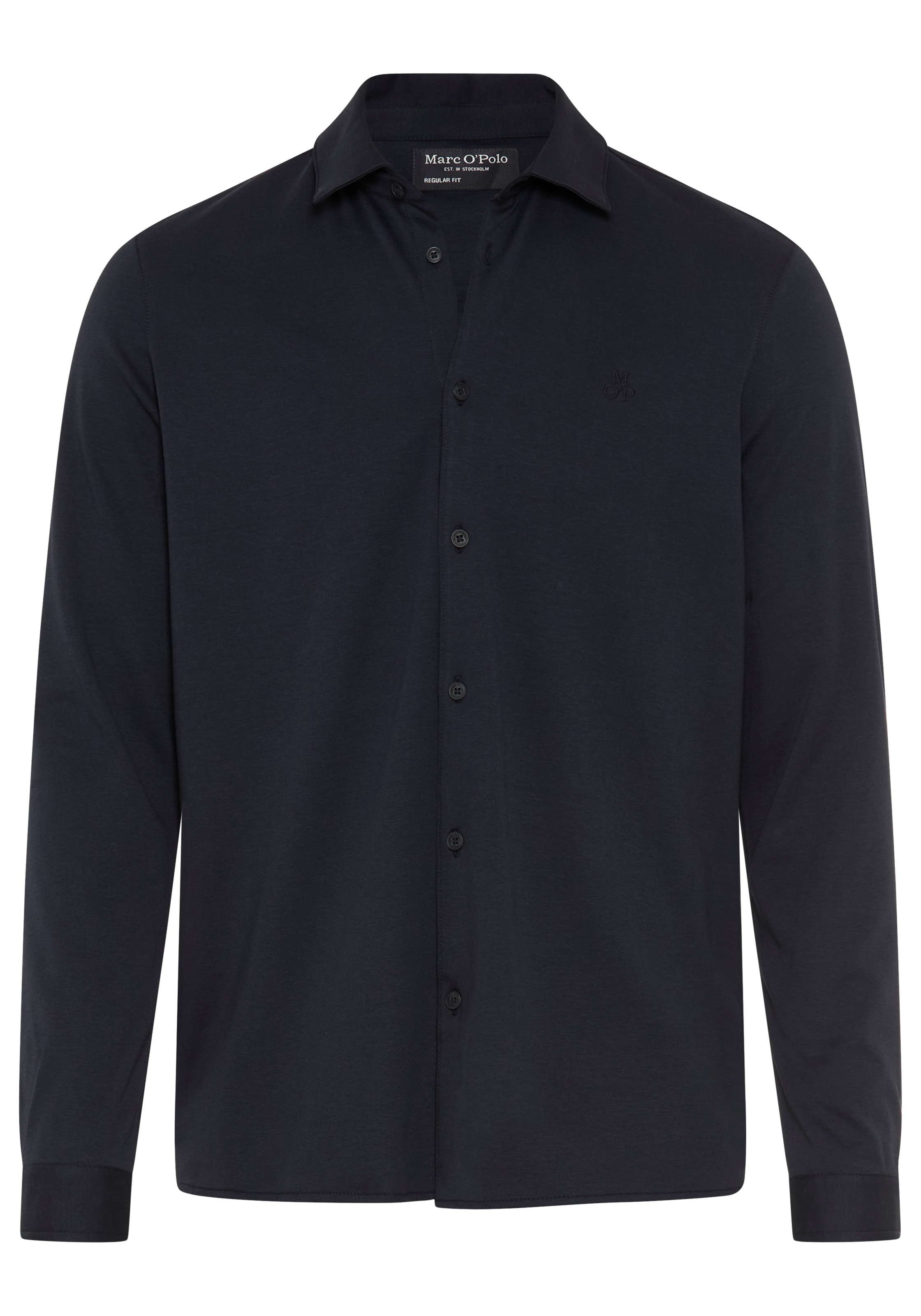 Marc O'Polo Langarm-Poloshirt regular fit aus weichem Bio-Baumwoll-Jersey