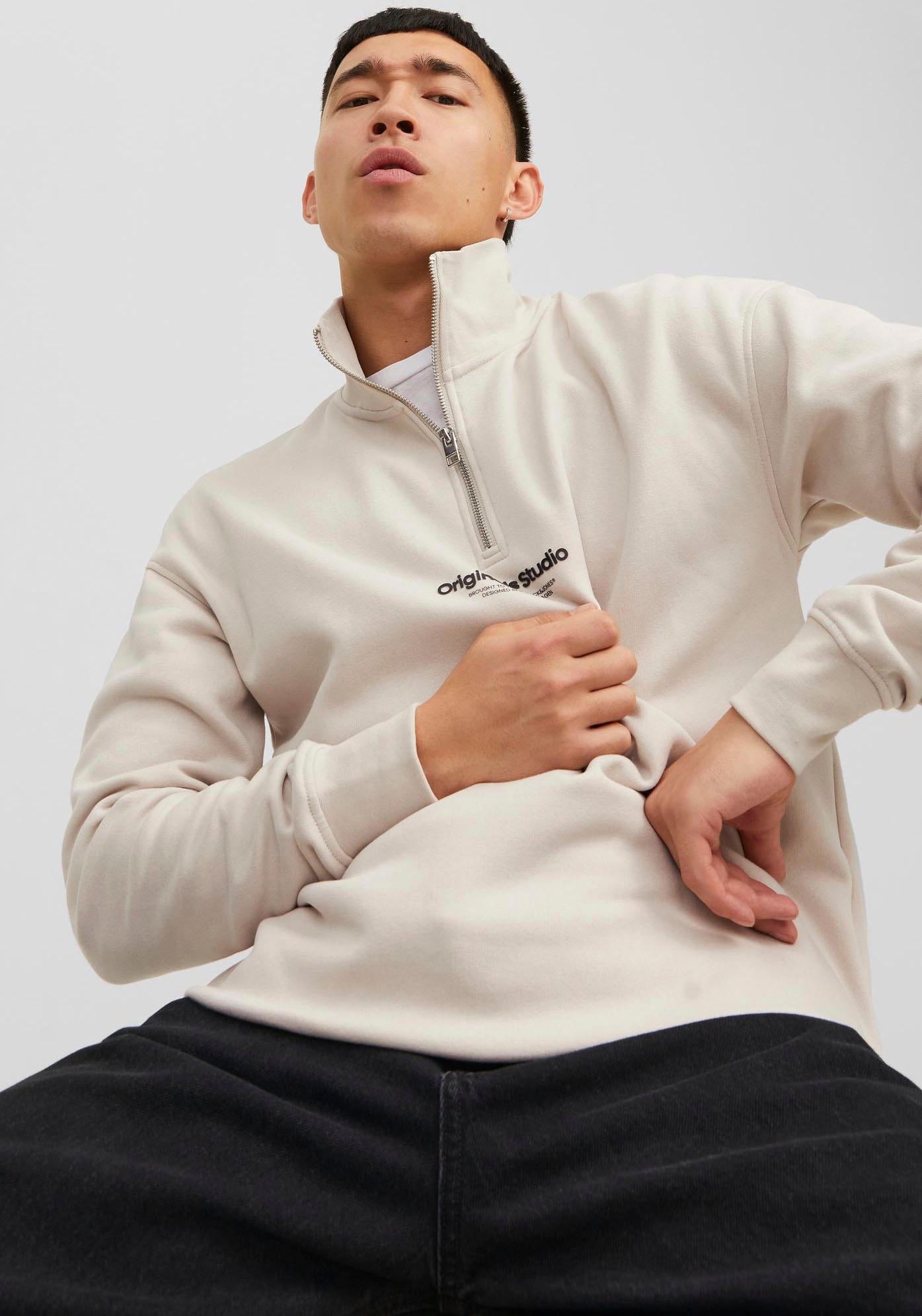 Jack & Jones Sweatshirt »JORVESTERBRO SWEAT QUARTER ZIP HN NOOS«