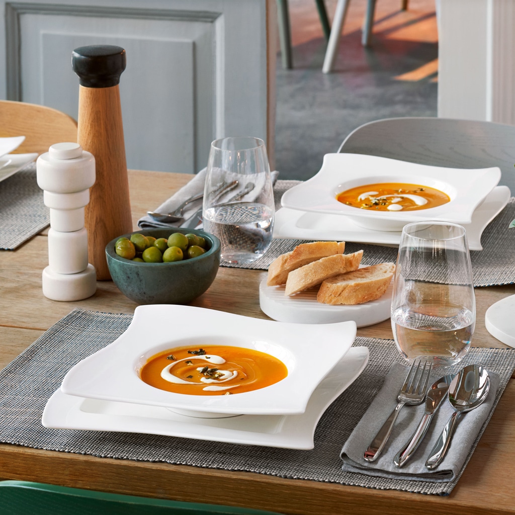 Villeroy & Boch Pastateller »Pastateller NewWave 28 x 28 cm 4er Set weiß«