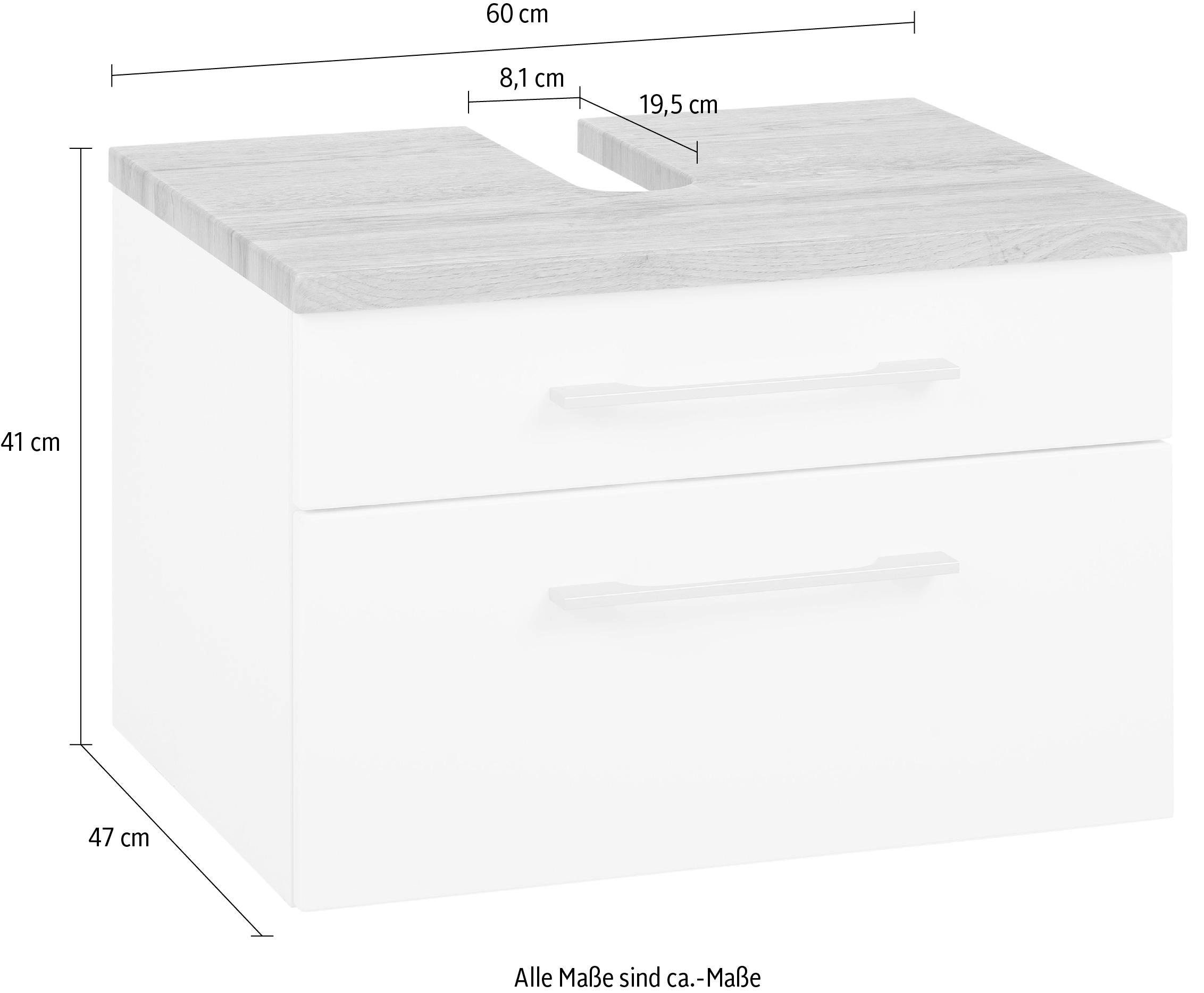 welltime Waschbeckenunterschrank »Davos«, Breite 60 cm