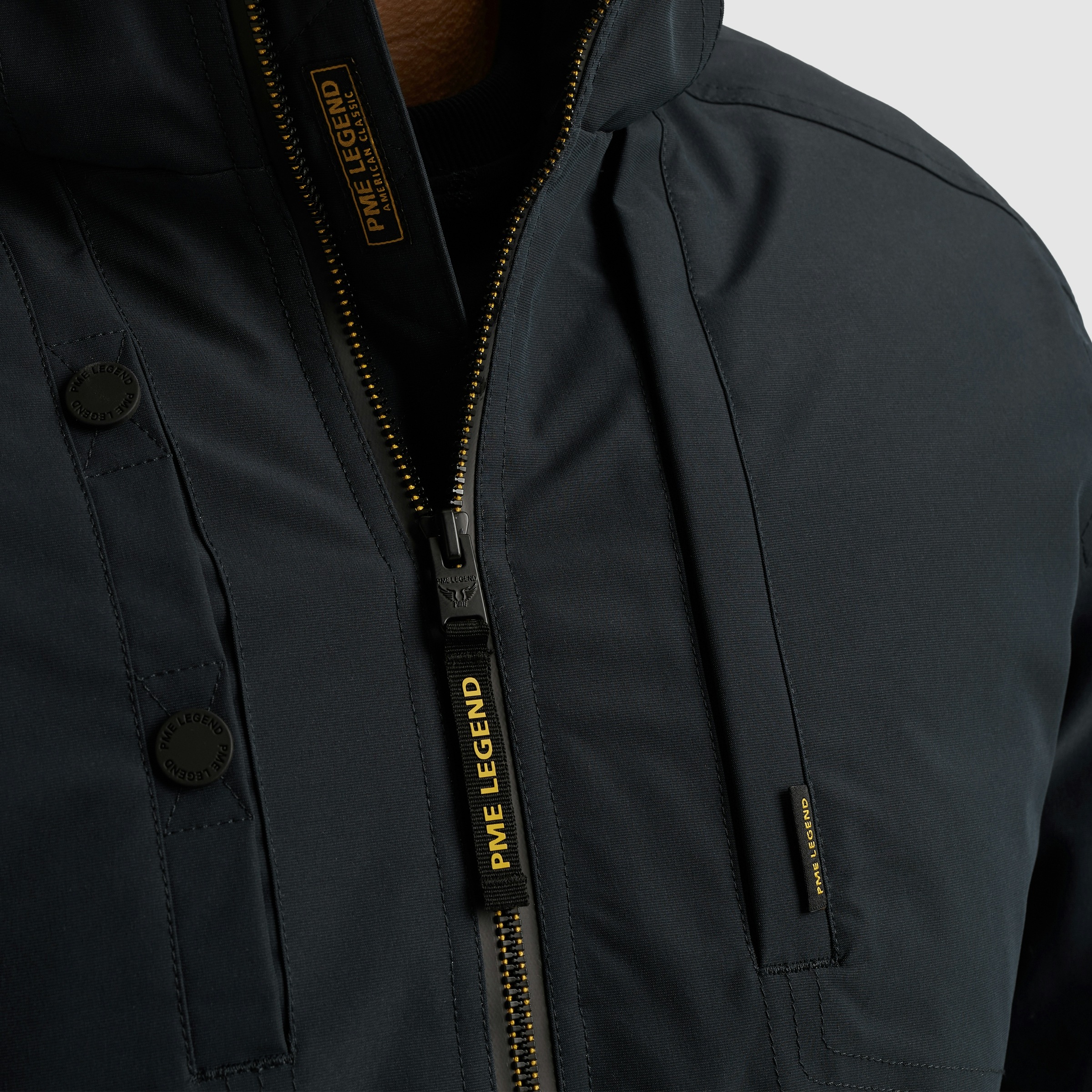 PME LEGEND Winterjacke mit Kapuze Taschen mit Reißverschluss